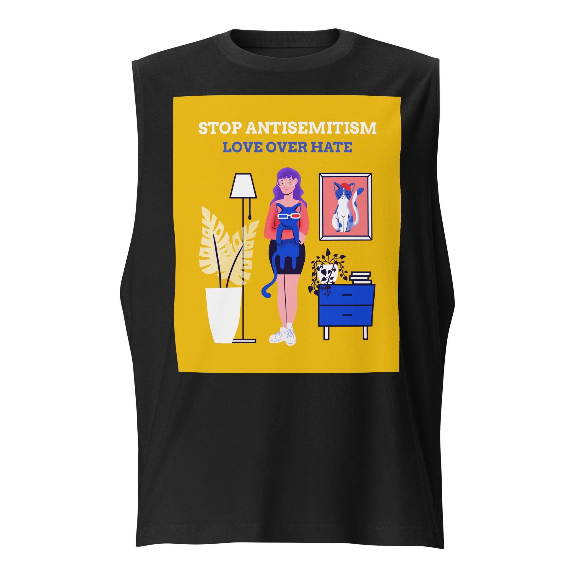 Sweet Cats | Antisemitism | Unisex Muscle Tank Top Jouparty
