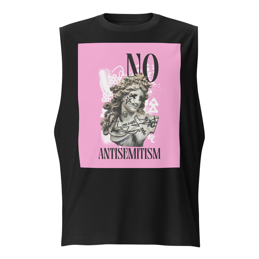 Graffiti Statue Anthem | No Antisemitism | Unisex Muscle Tank Top Jouparty