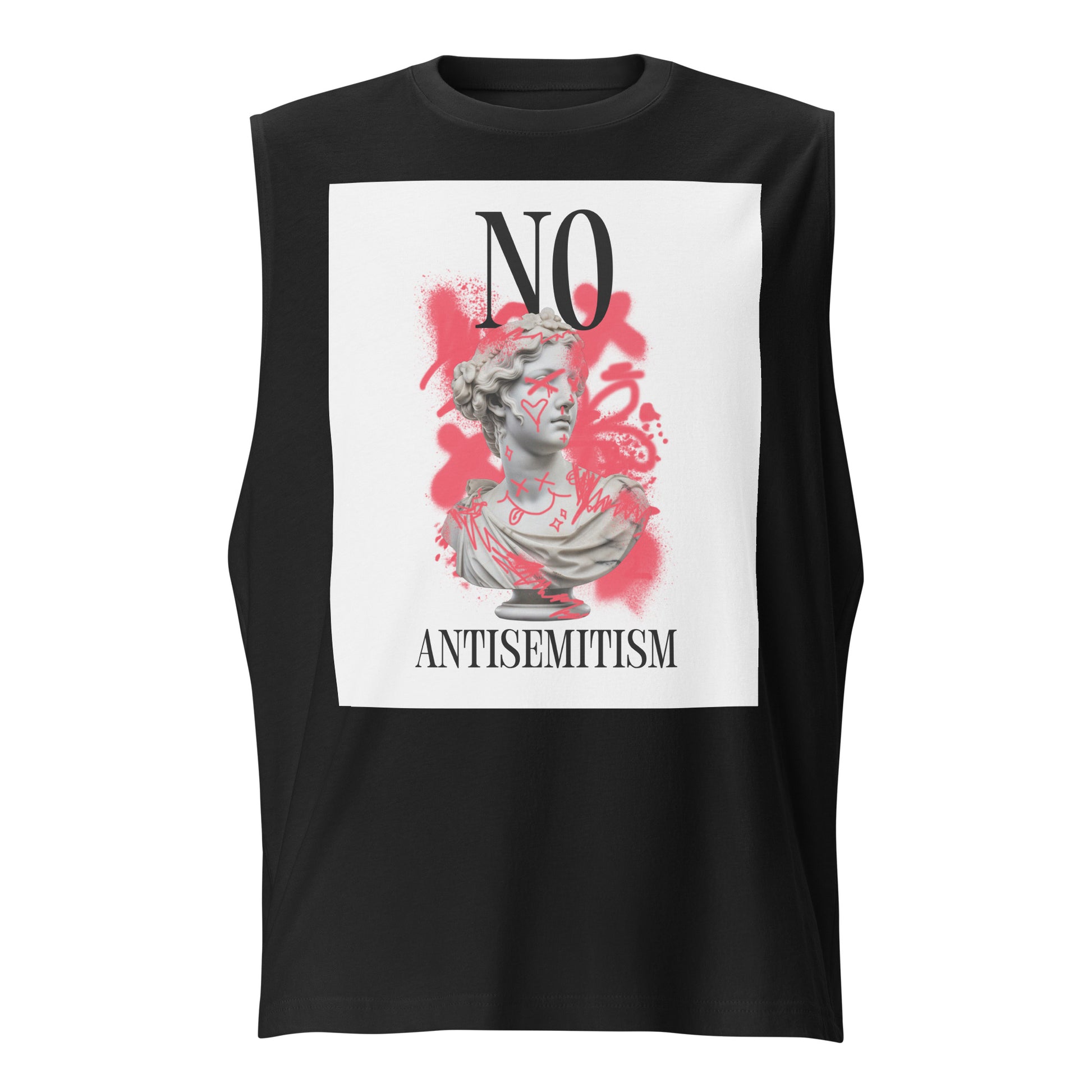 Graffiti Statue Anthem | No Antisemitism | Unisex Muscle Tank Top Jouparty