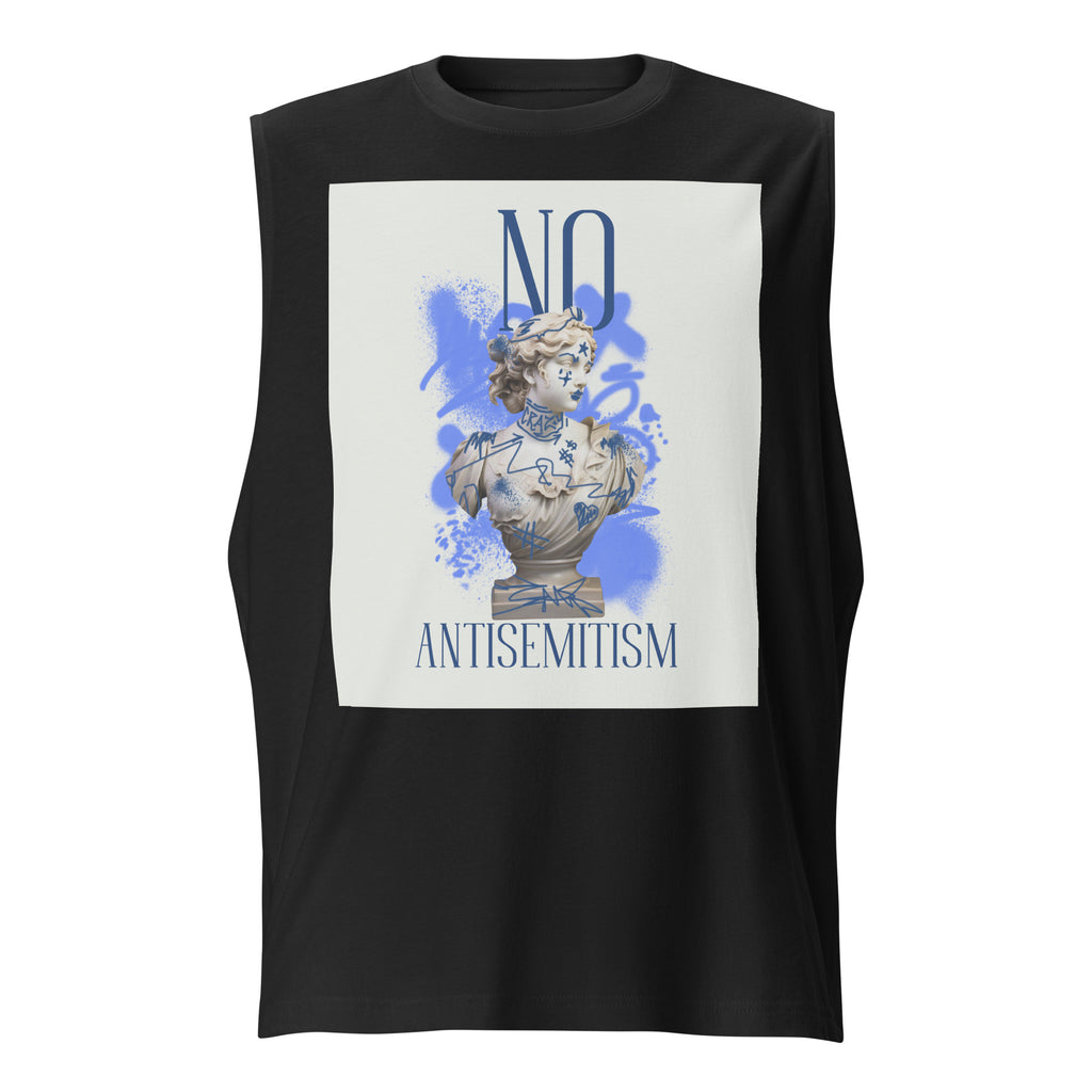 Graffiti Statue Anthem | No Antisemitism | Unisex Muscle Tank Top Jouparty