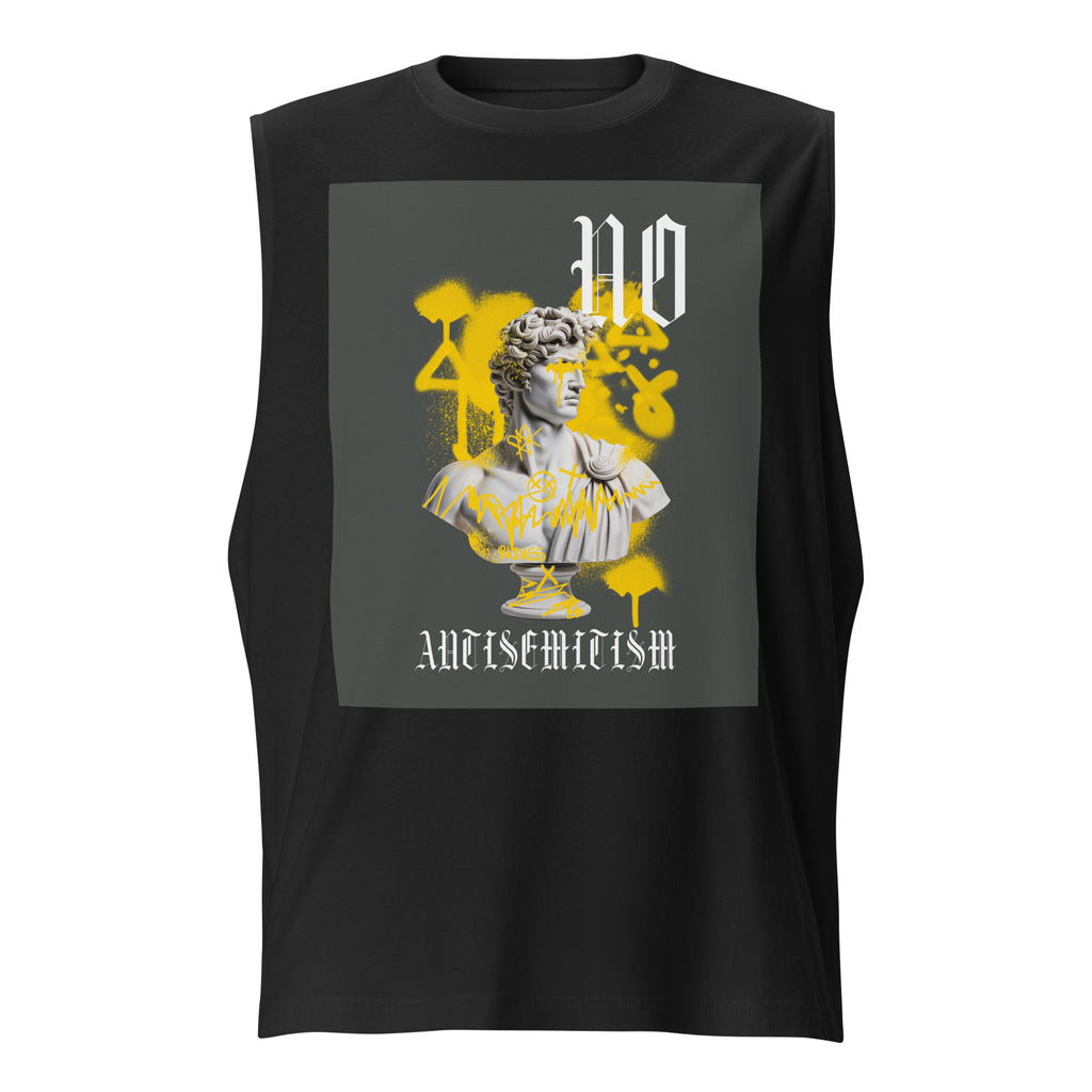 Graffiti Statue Anthem | No Antisemitism | Unisex Muscle Tank Top Jouparty