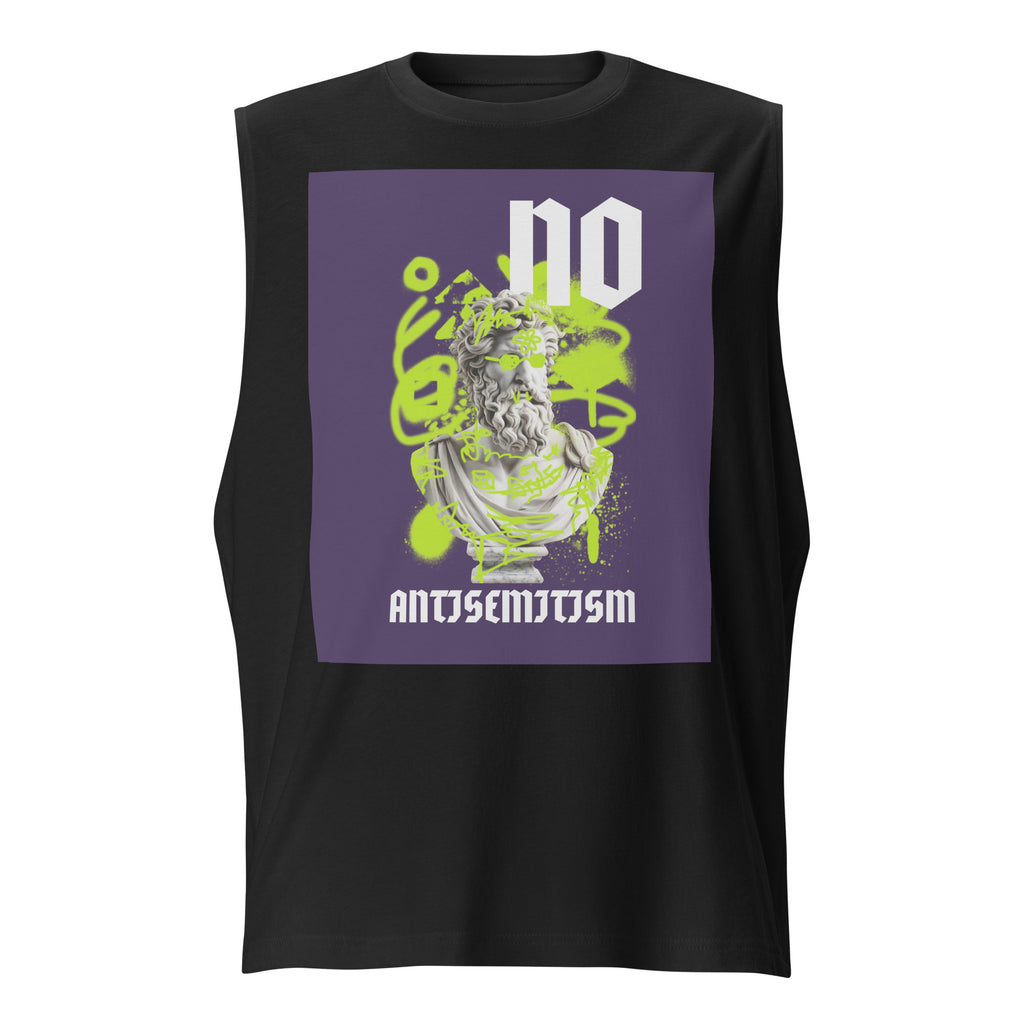 Graffiti Statue Anthem | No Antisemitism | Unisex Muscle Tank Top Jouparty