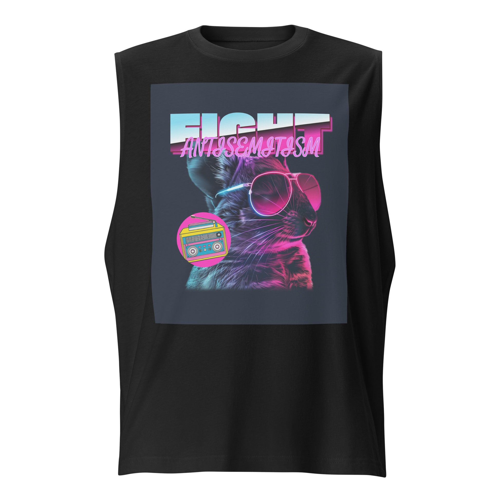 Retro Neon Animal | Unisex Muscle Tank Top Jouparty