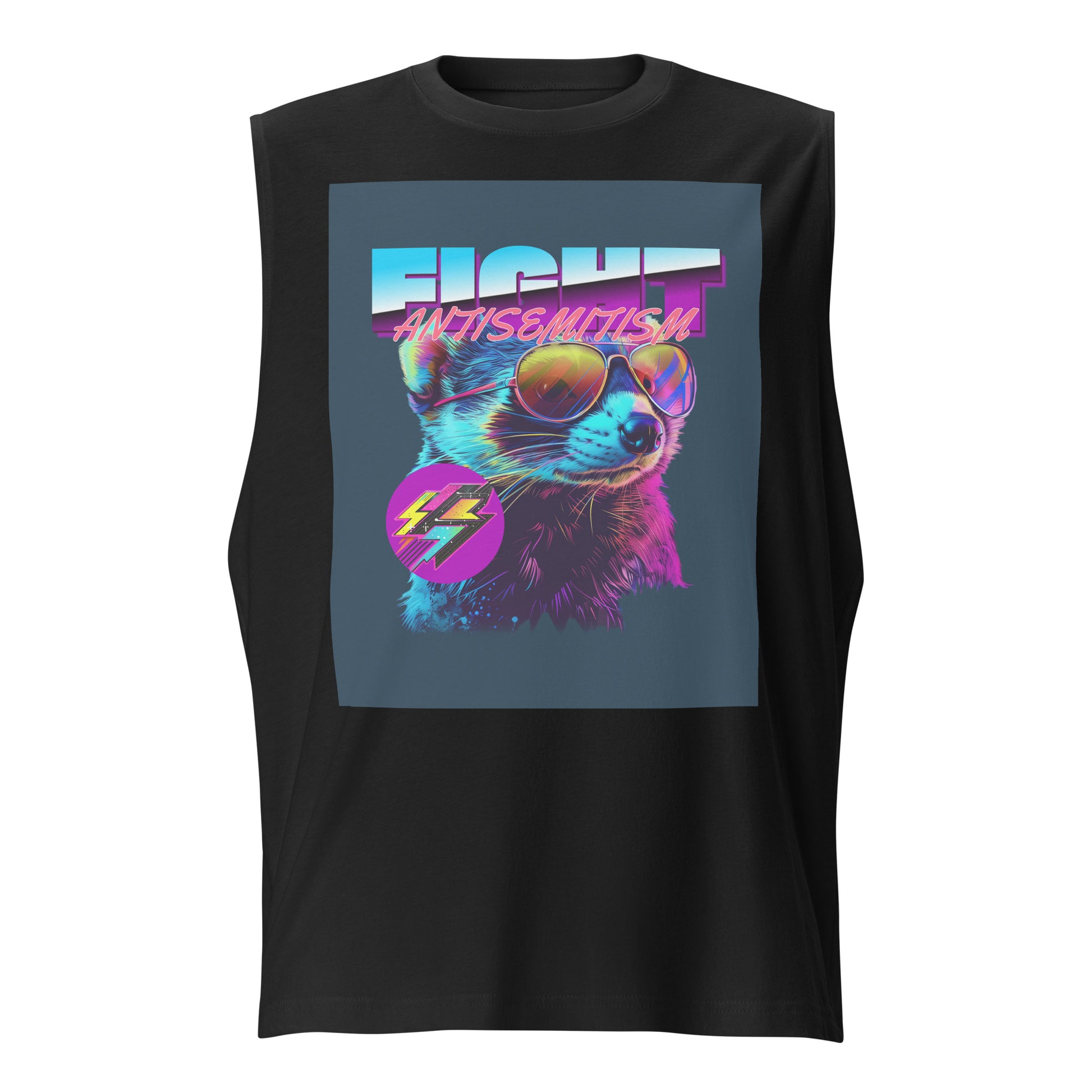 Retro Neon Animal | Unisex Muscle Tank Top Jouparty