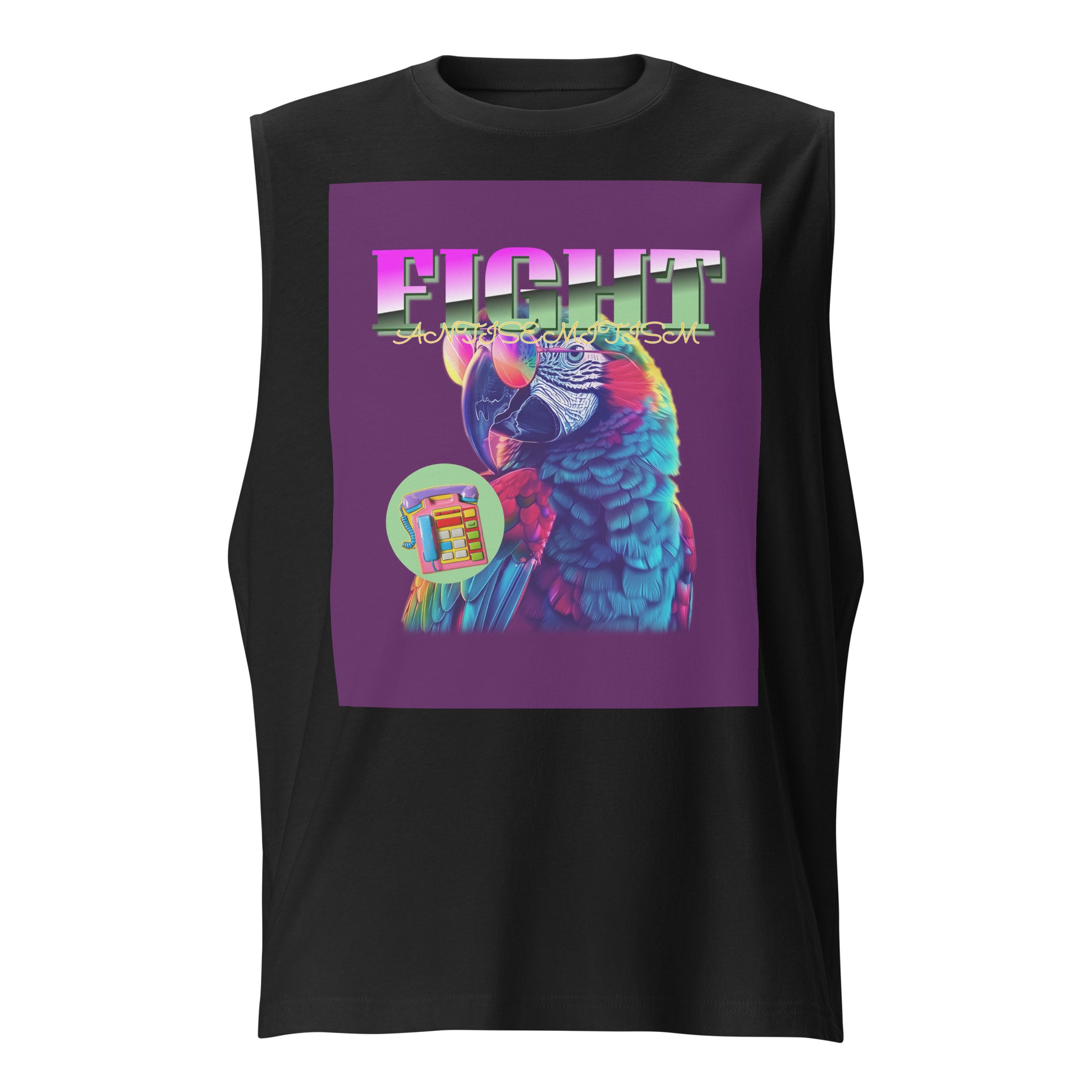 Retro Neon Animal | Unisex Muscle Tank Top Jouparty