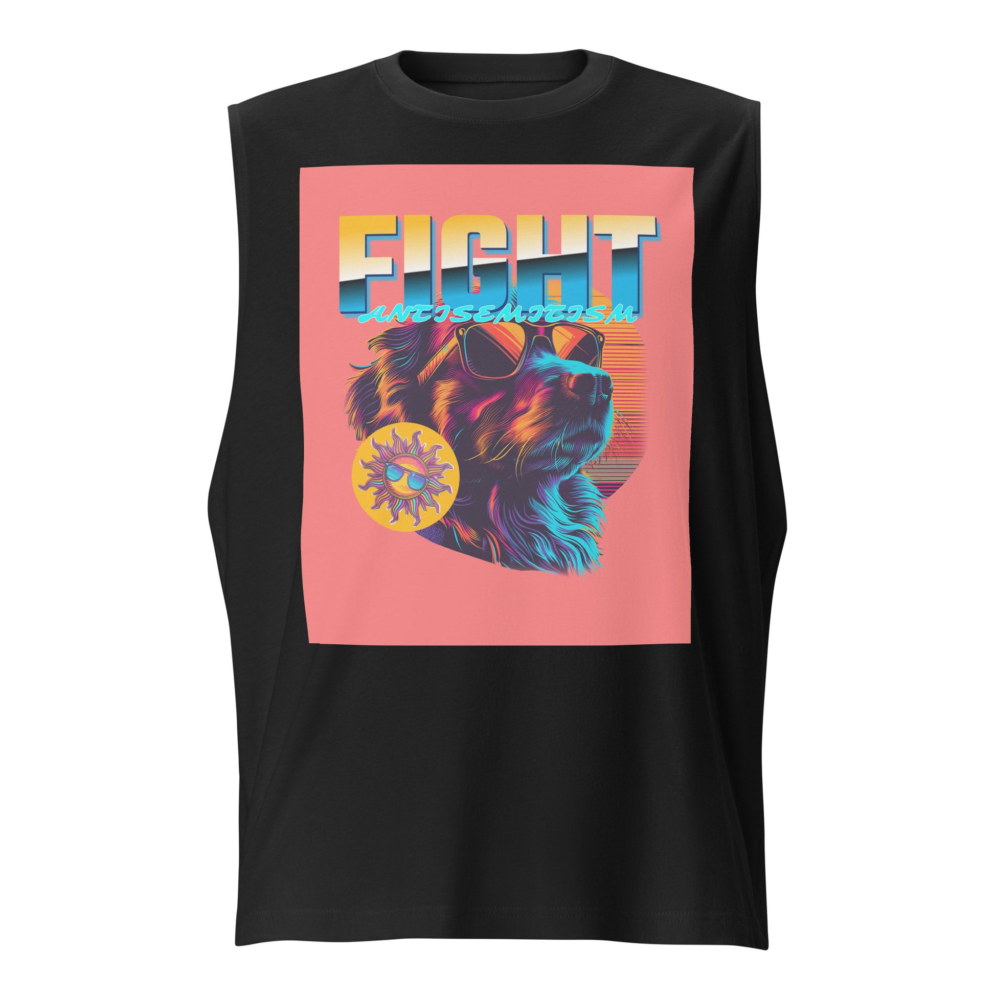 Retro Neon Animal | Unisex Muscle Tank Top Jouparty