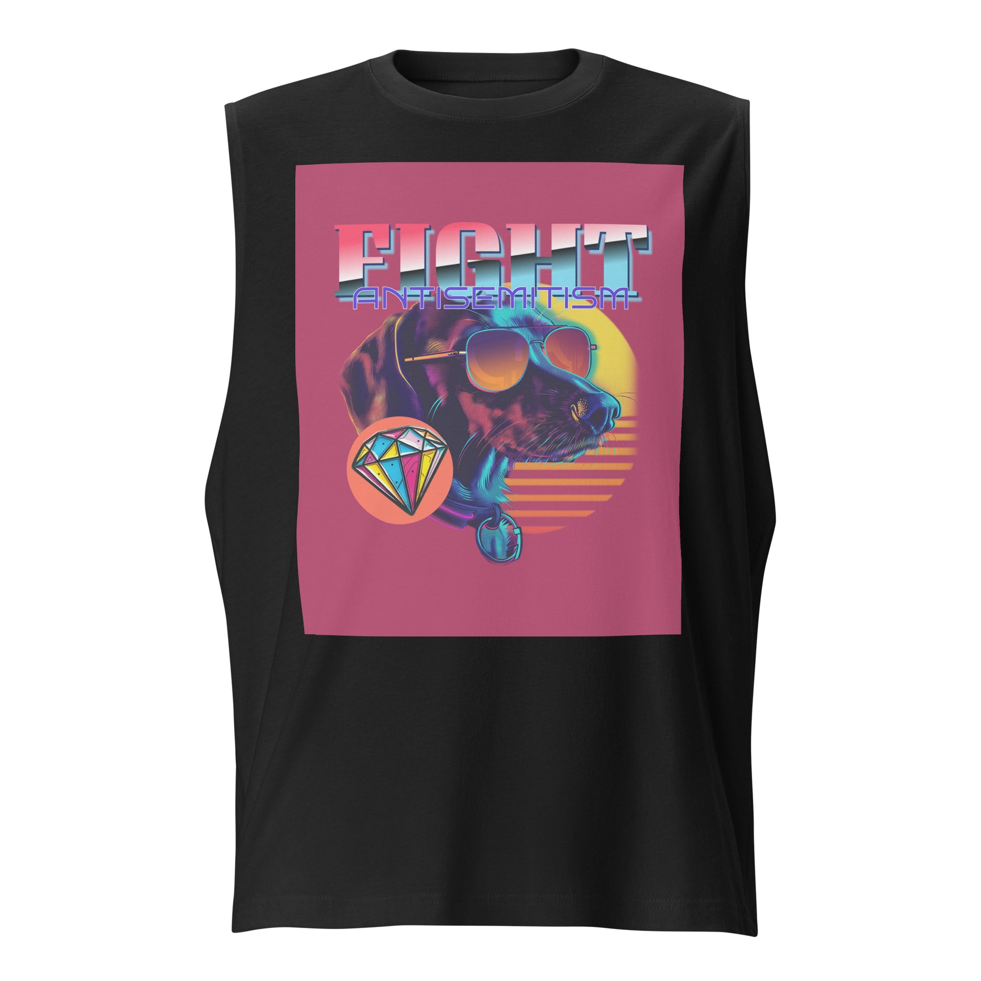 Retro Neon Animal | Unisex Muscle Tank Top Jouparty