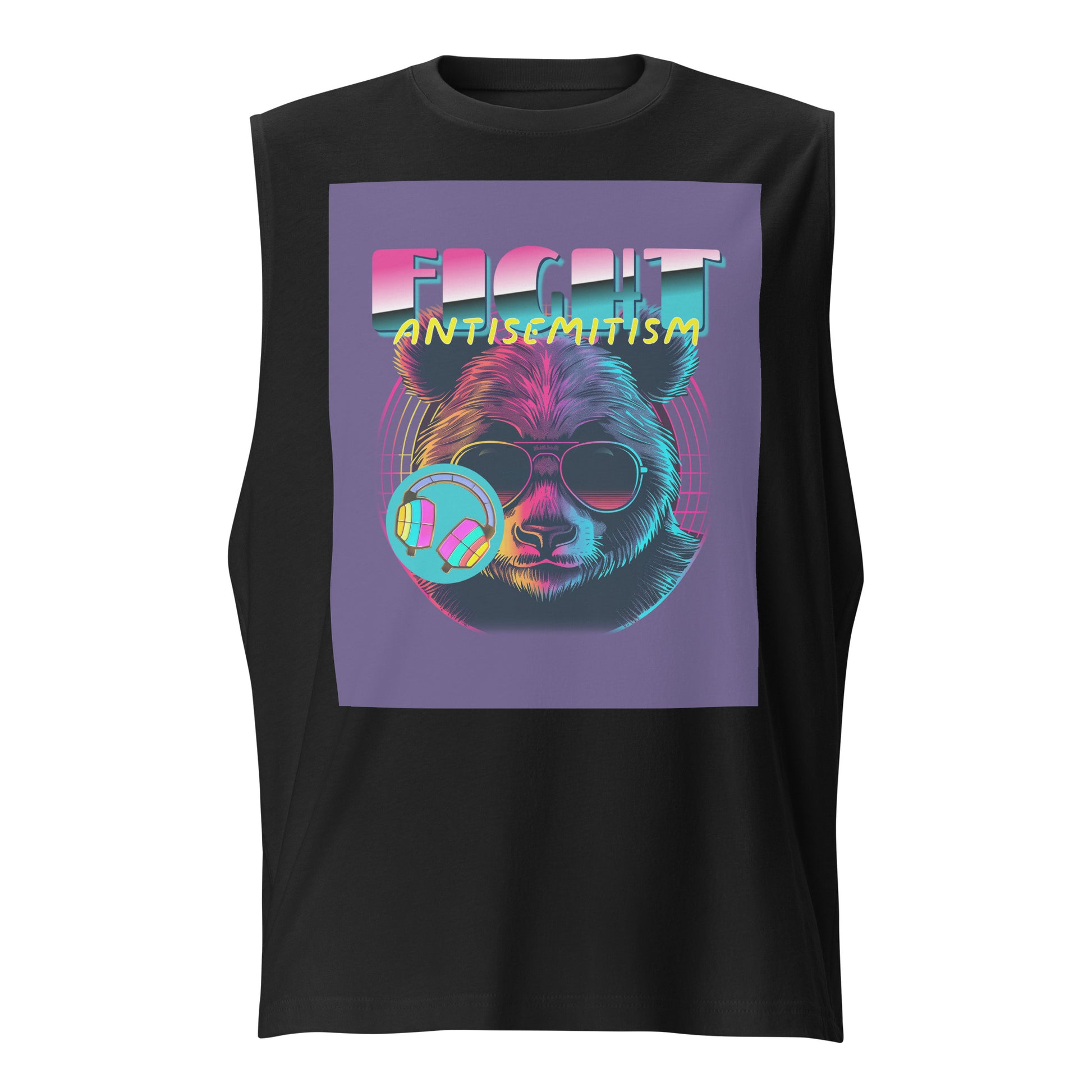 Retro Neon Animal | Unisex Muscle Tank Top Jouparty