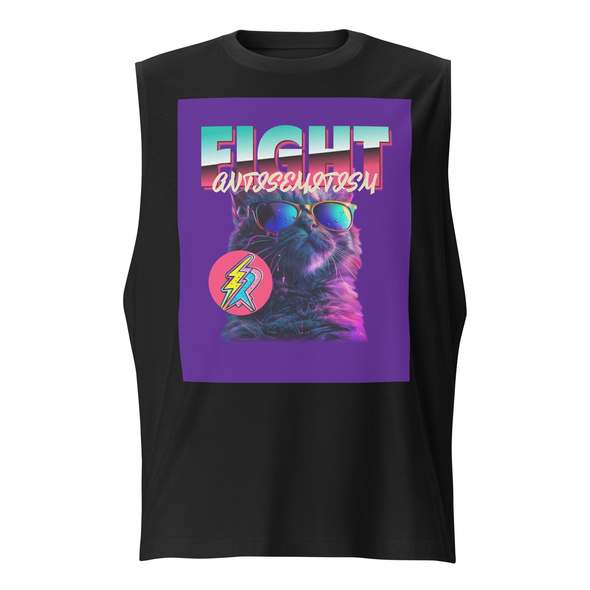 Retro Neon Animal | Unisex Muscle Tank Top Jouparty