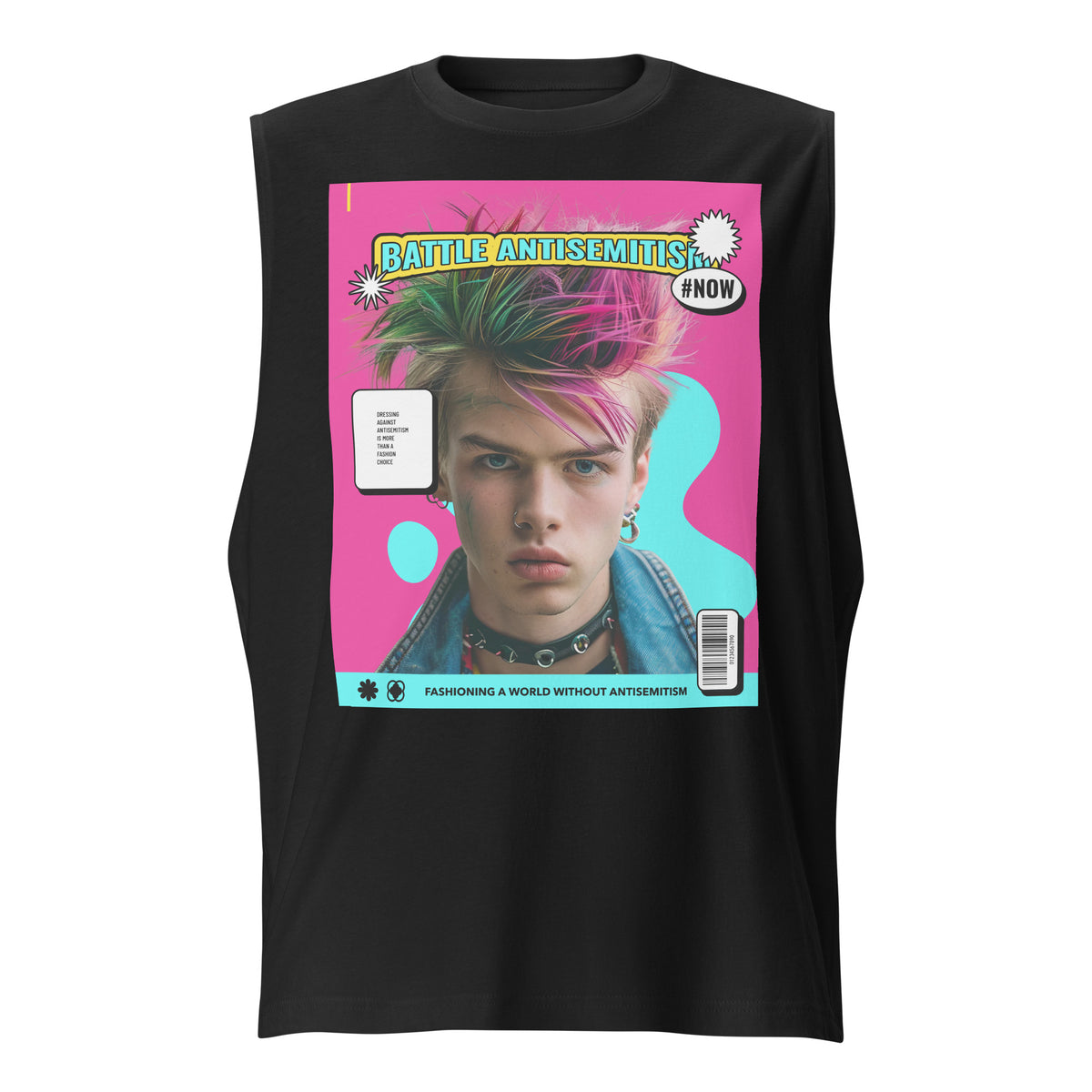 80's Fashion Trend | Battle Antisemitism | Unisex Muscle Tank Top Jouparty