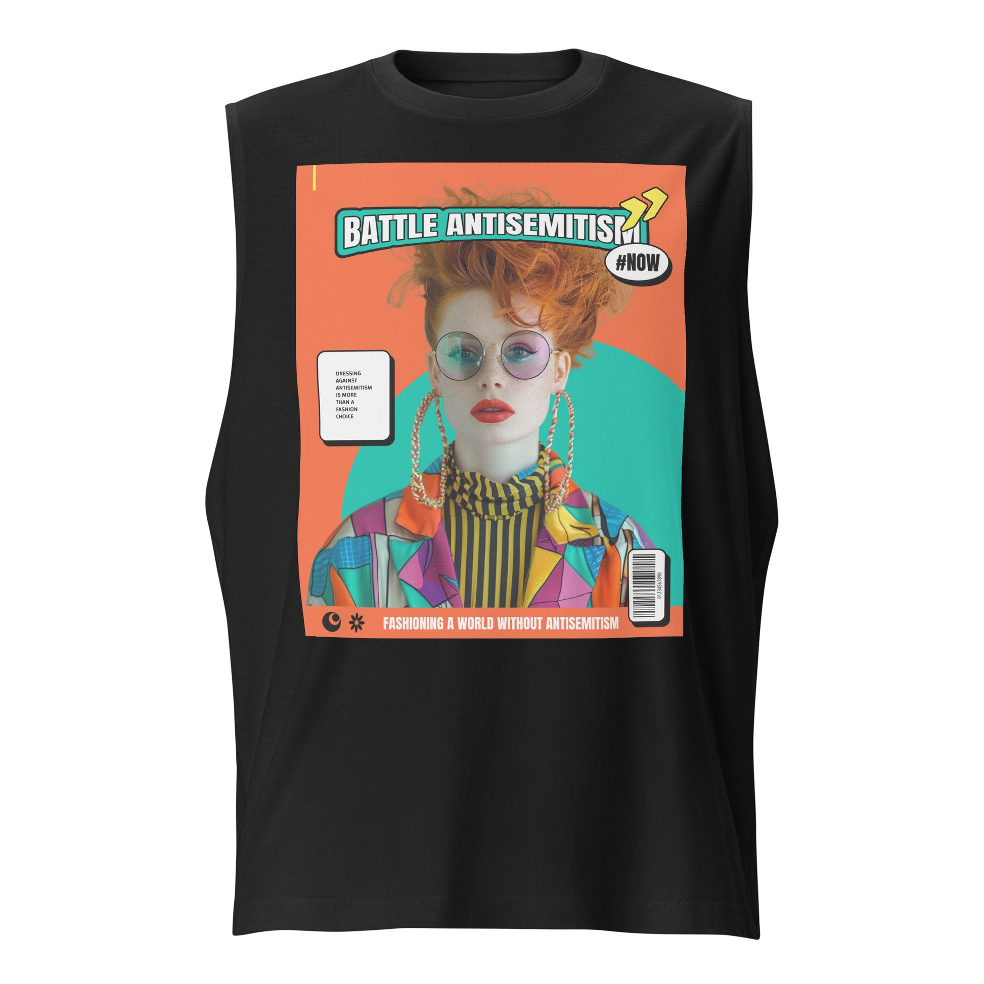 80's Fashion Trend | Battle Antisemitism | Unisex Muscle Tank Top Jouparty