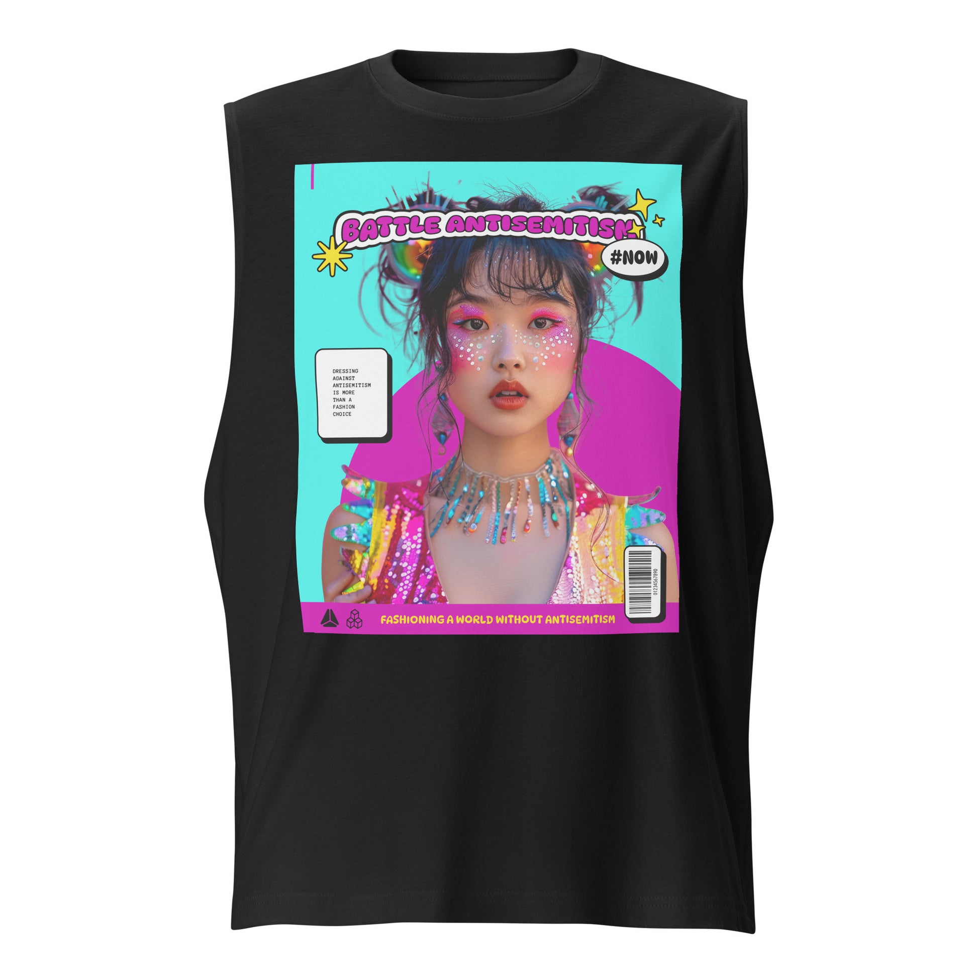 80's Fashion Trend | Battle Antisemitism | Unisex Muscle Tank Top Jouparty