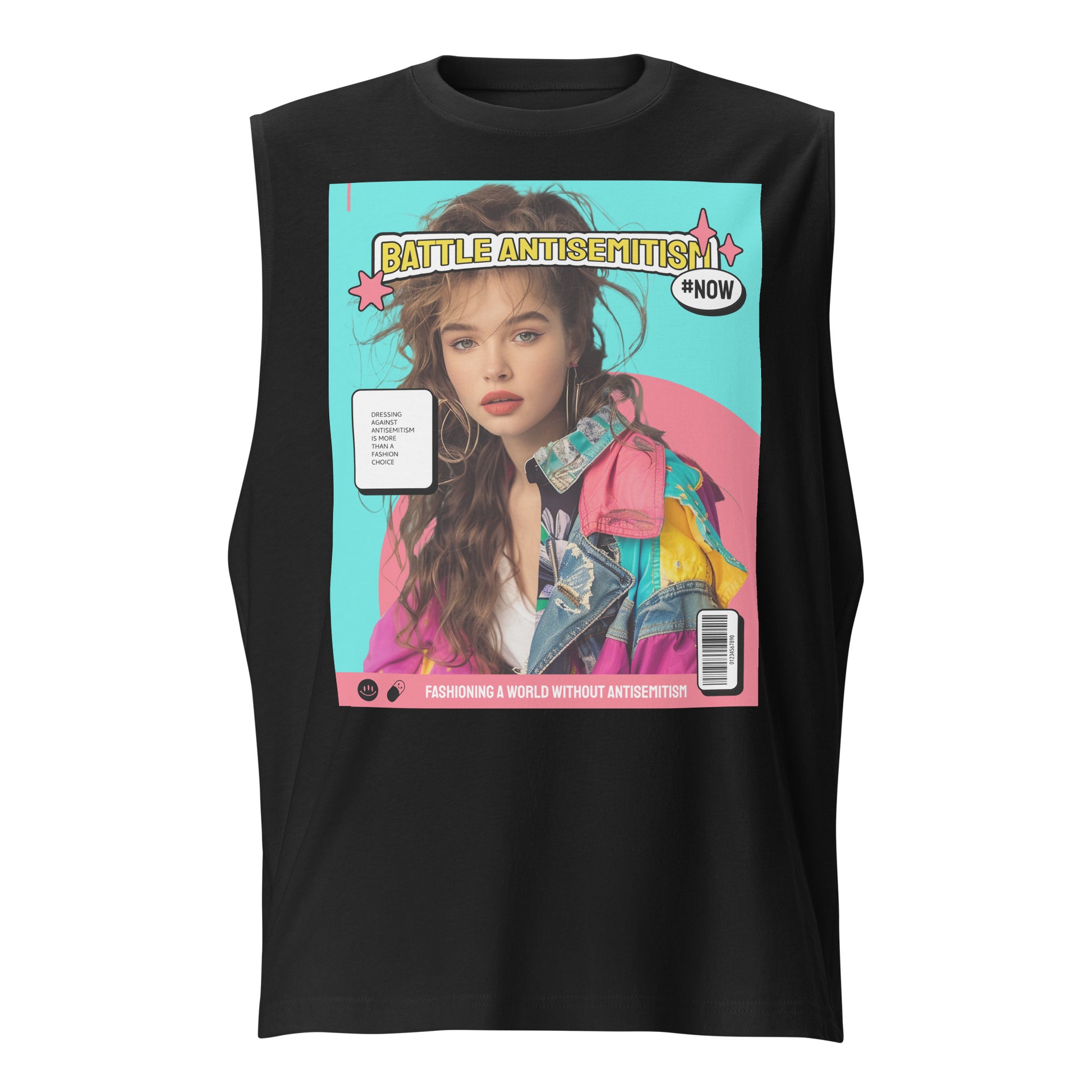 80's Fashion Trend | Battle Antisemitism | Unisex Muscle Tank Top Jouparty