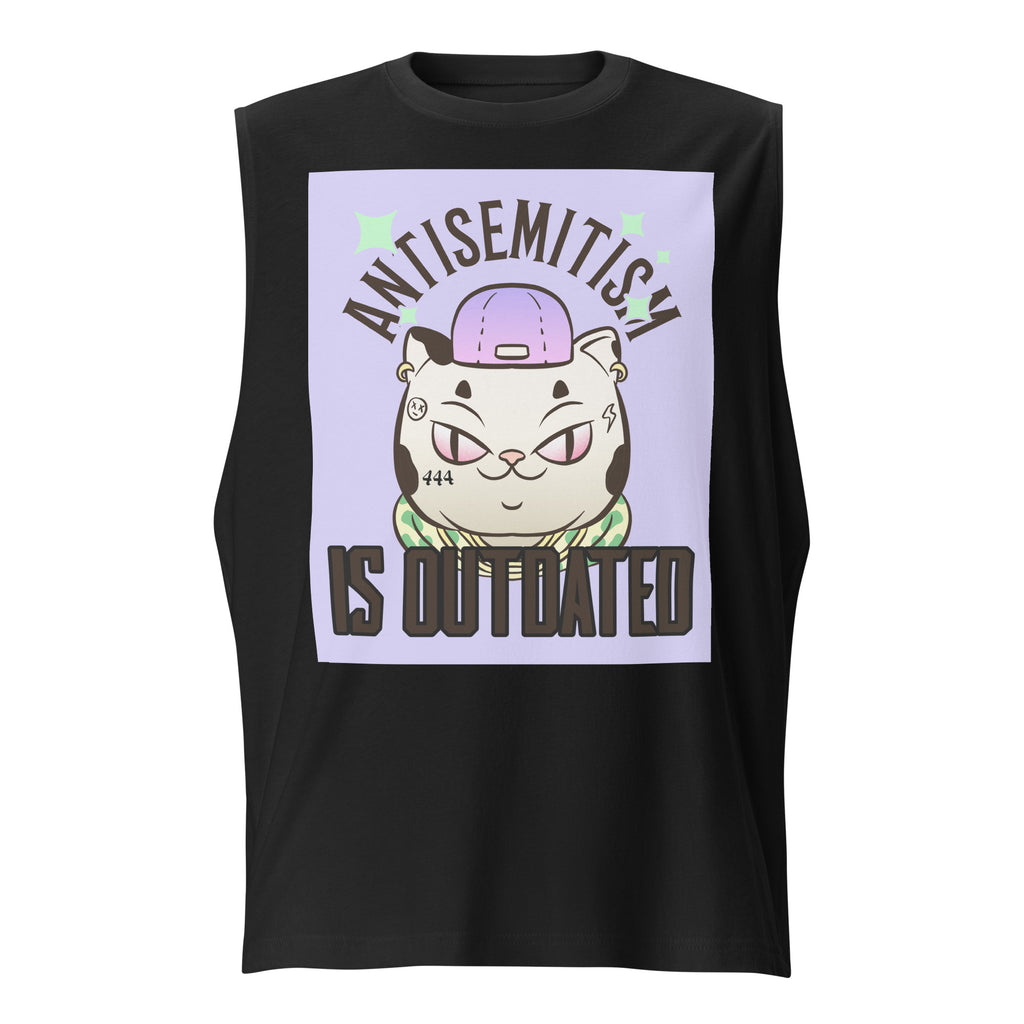 Cool Cat | Antisemitism Is Outdated | Unisex Muscle Tank Top Jouparty