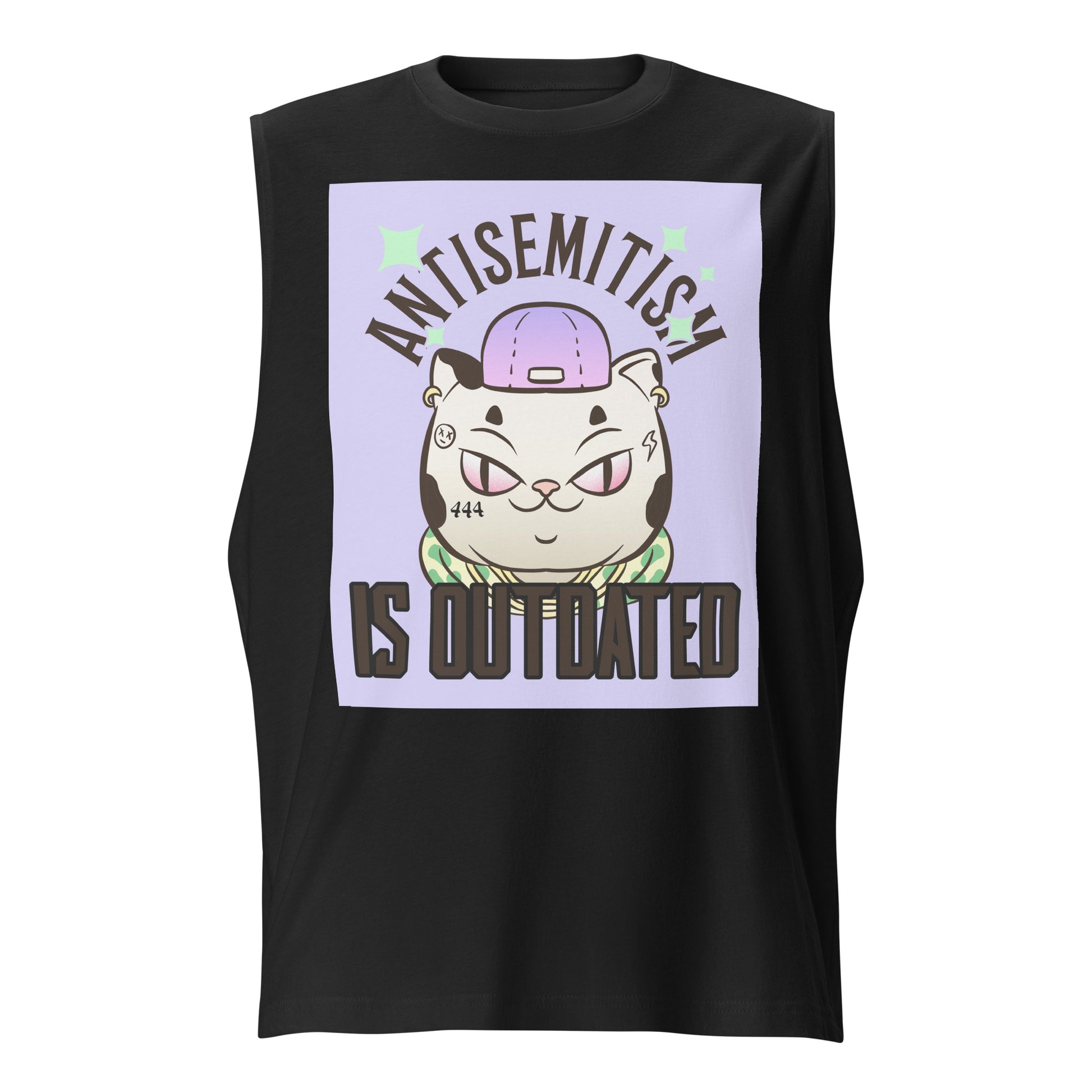 Cool Cat | Antisemitism Is Outdated | Unisex Muscle Tank Top Jouparty