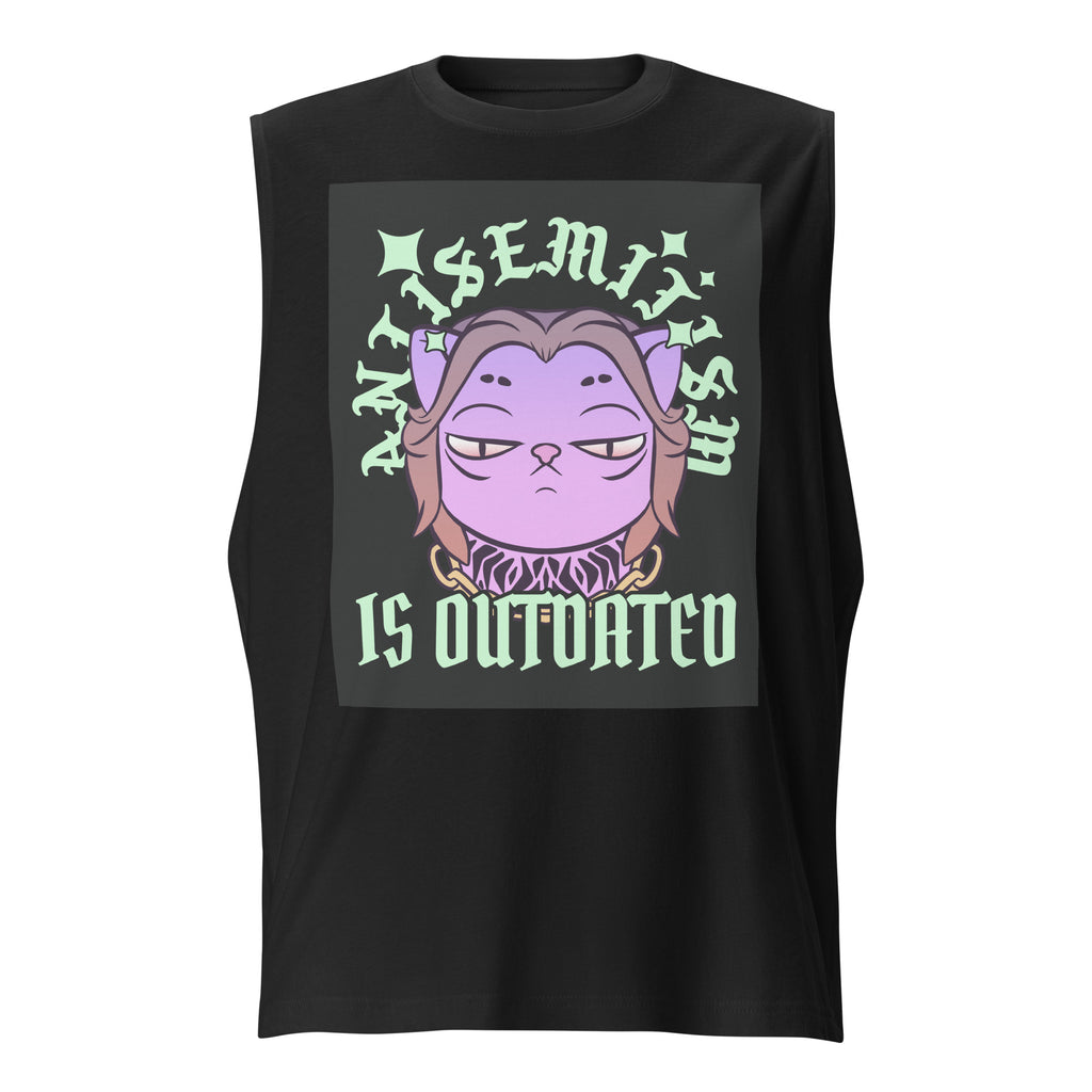 Cool Cat | Antisemitism Is Outdated | Unisex Muscle Tank Top