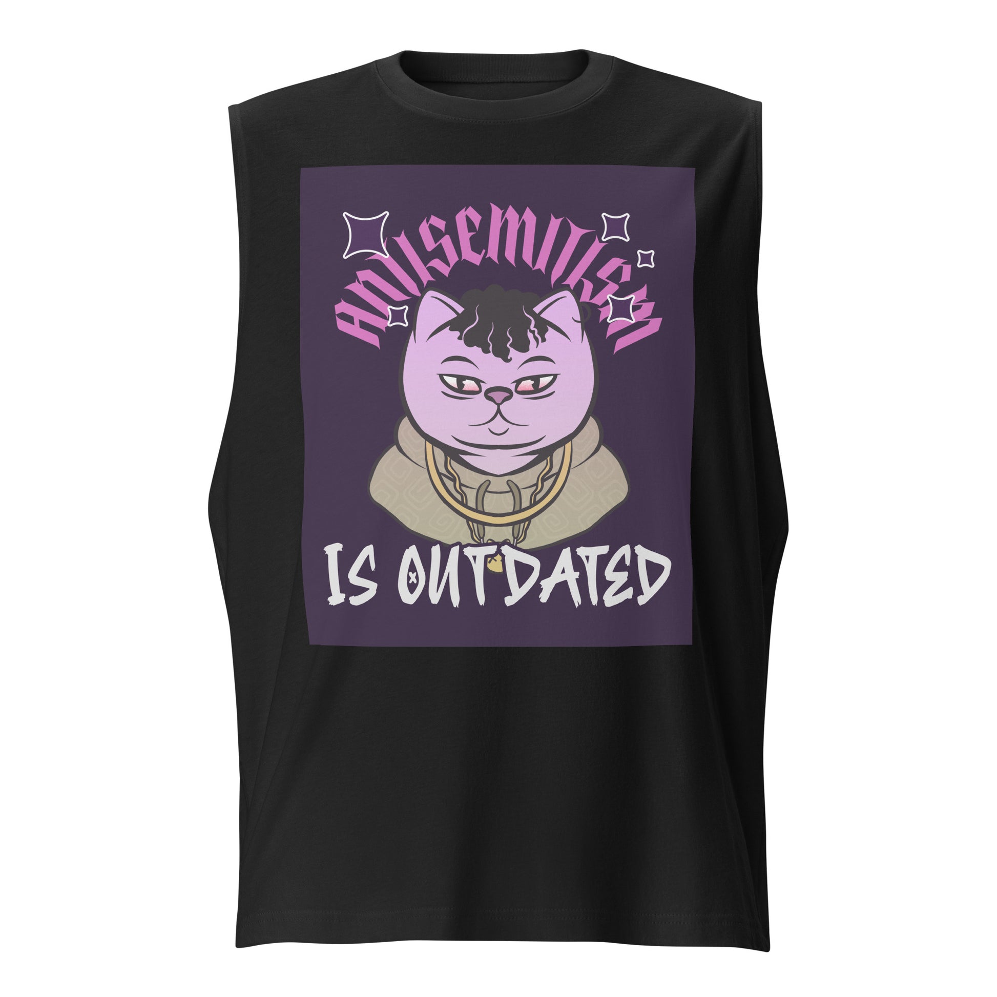 Cool Cat | Antisemitism Is Outdated | Unisex Muscle Tank Top