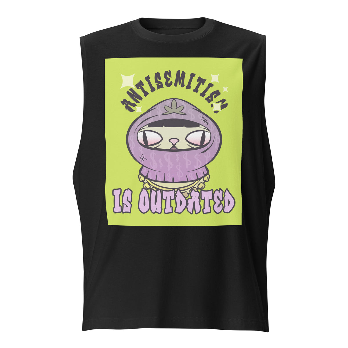 Cool Cat | Antisemitism Is Outdated | Unisex Muscle Tank Top Jouparty