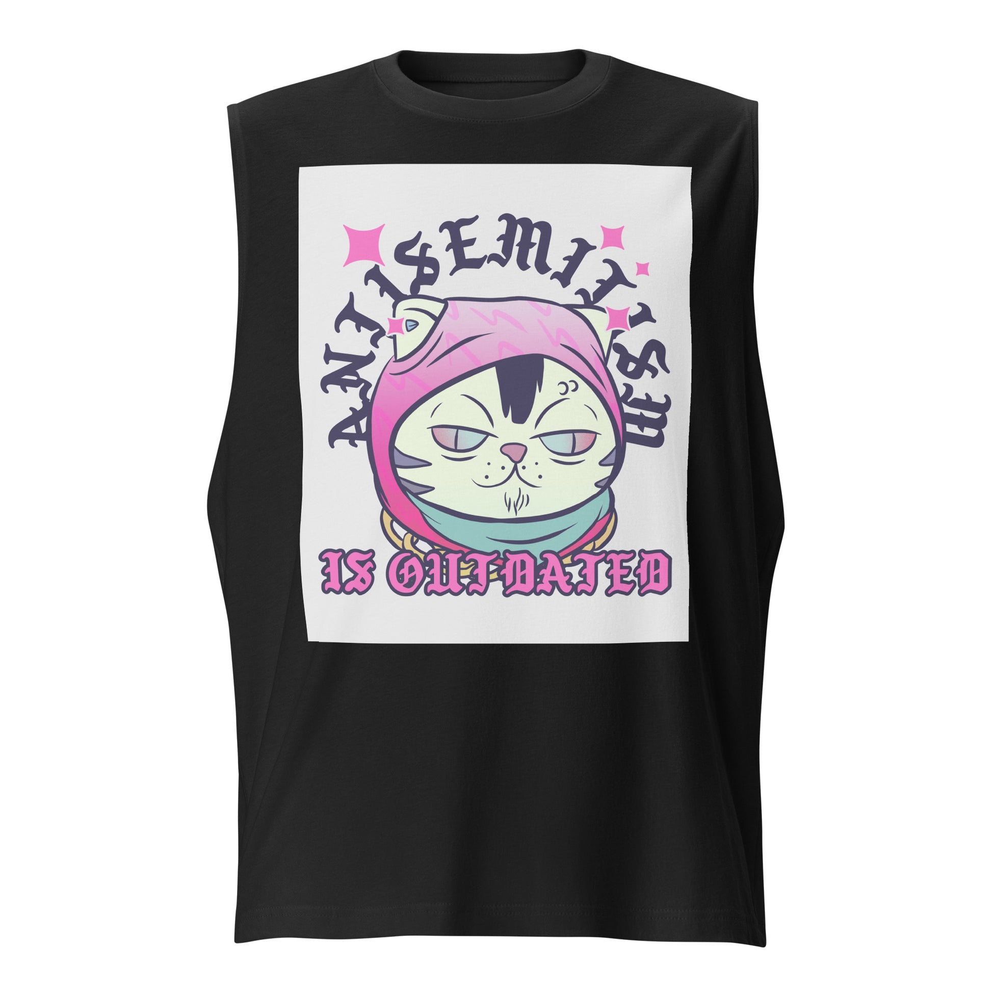 Cool Cat | Antisemitism Is Outdated | Unisex Muscle Tank Top