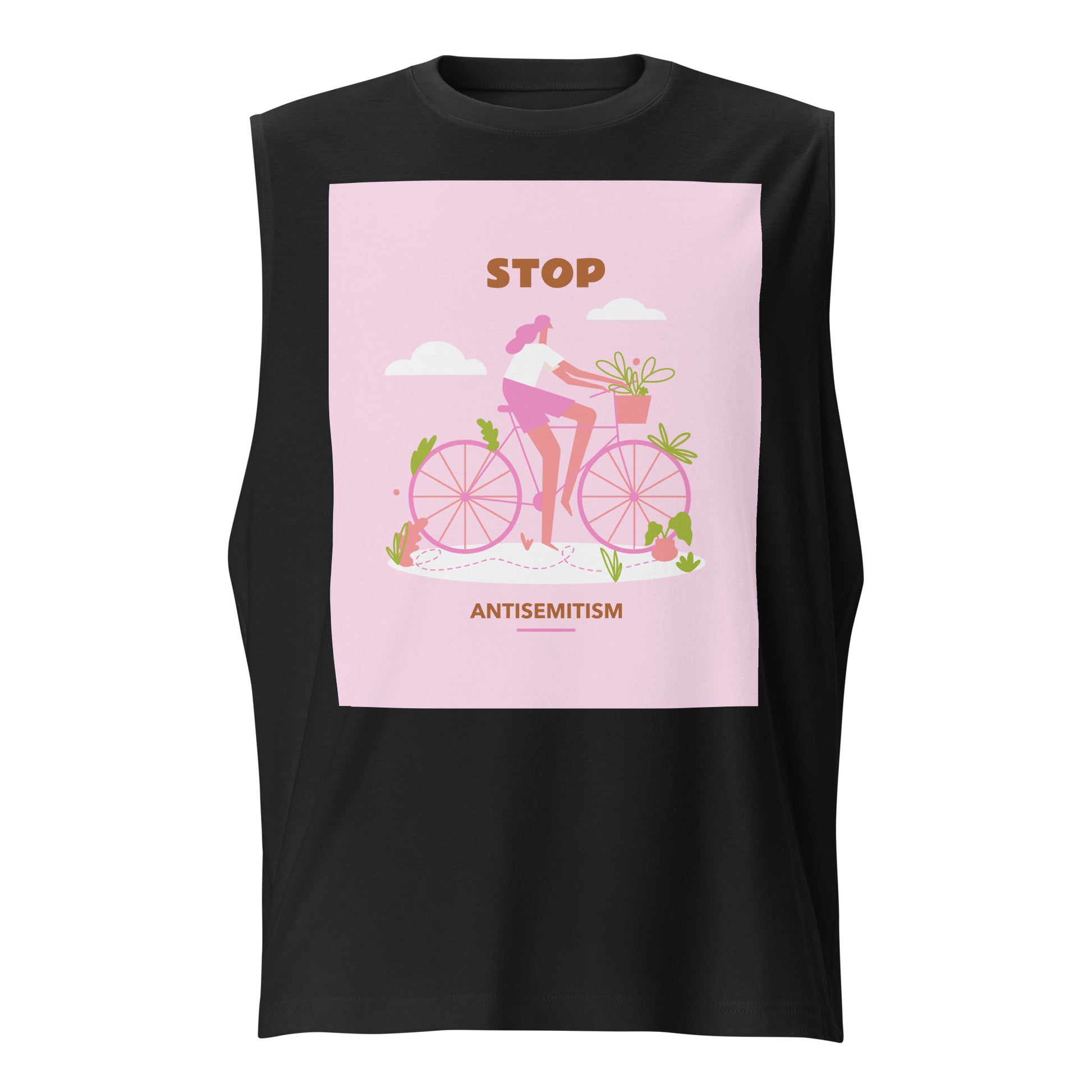 Bike Journey | Stop Antisemitism | Unisex Muscle Tank Top Jouparty