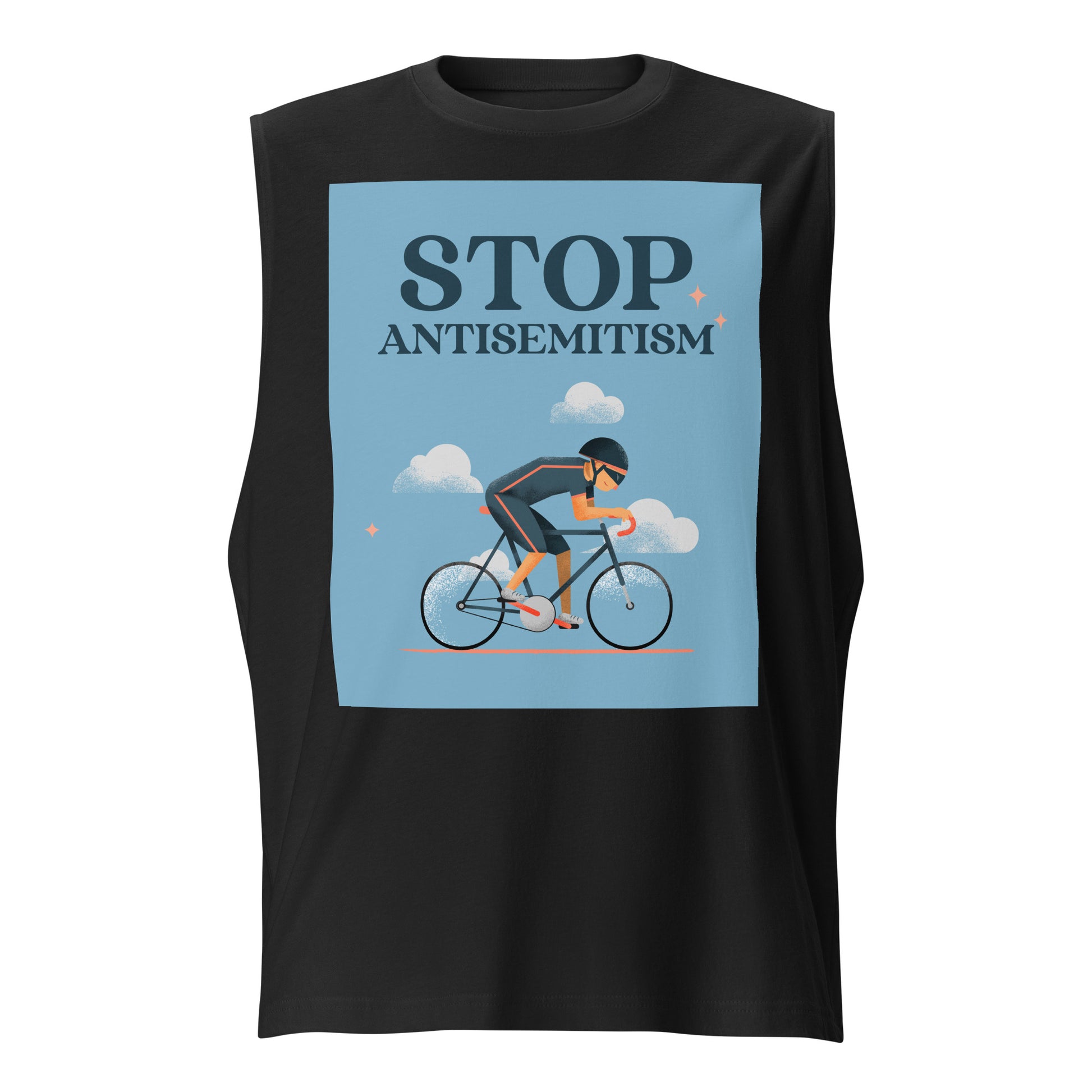 Bike Journey | Stop Antisemitism | Unisex Muscle Tank Top Jouparty