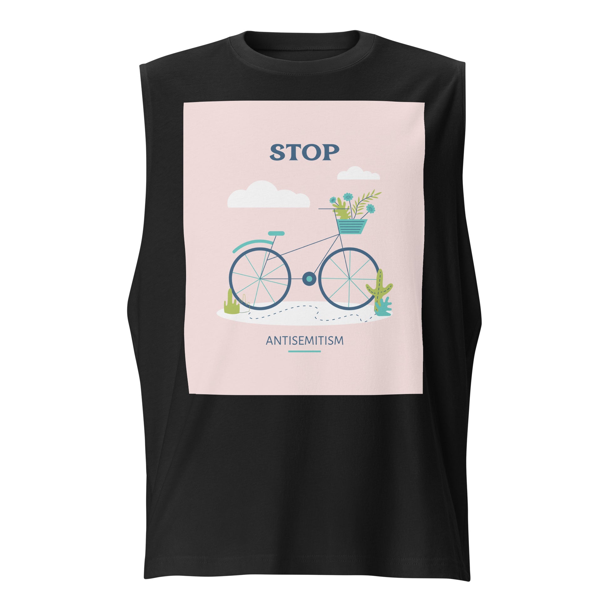 Bike Journey | Stop Antisemitism | Unisex Muscle Tank Top Jouparty