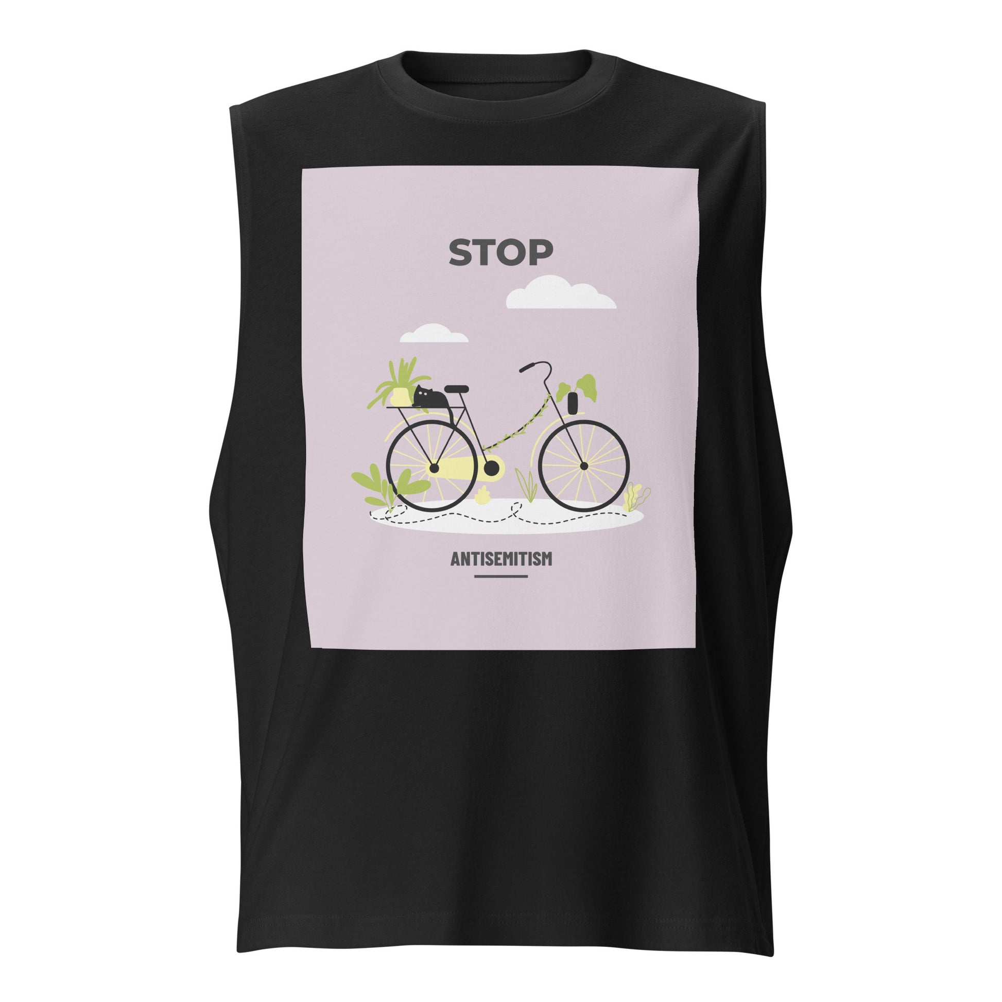 Bike Journey | Stop Antisemitism | Unisex Muscle Tank Top Jouparty