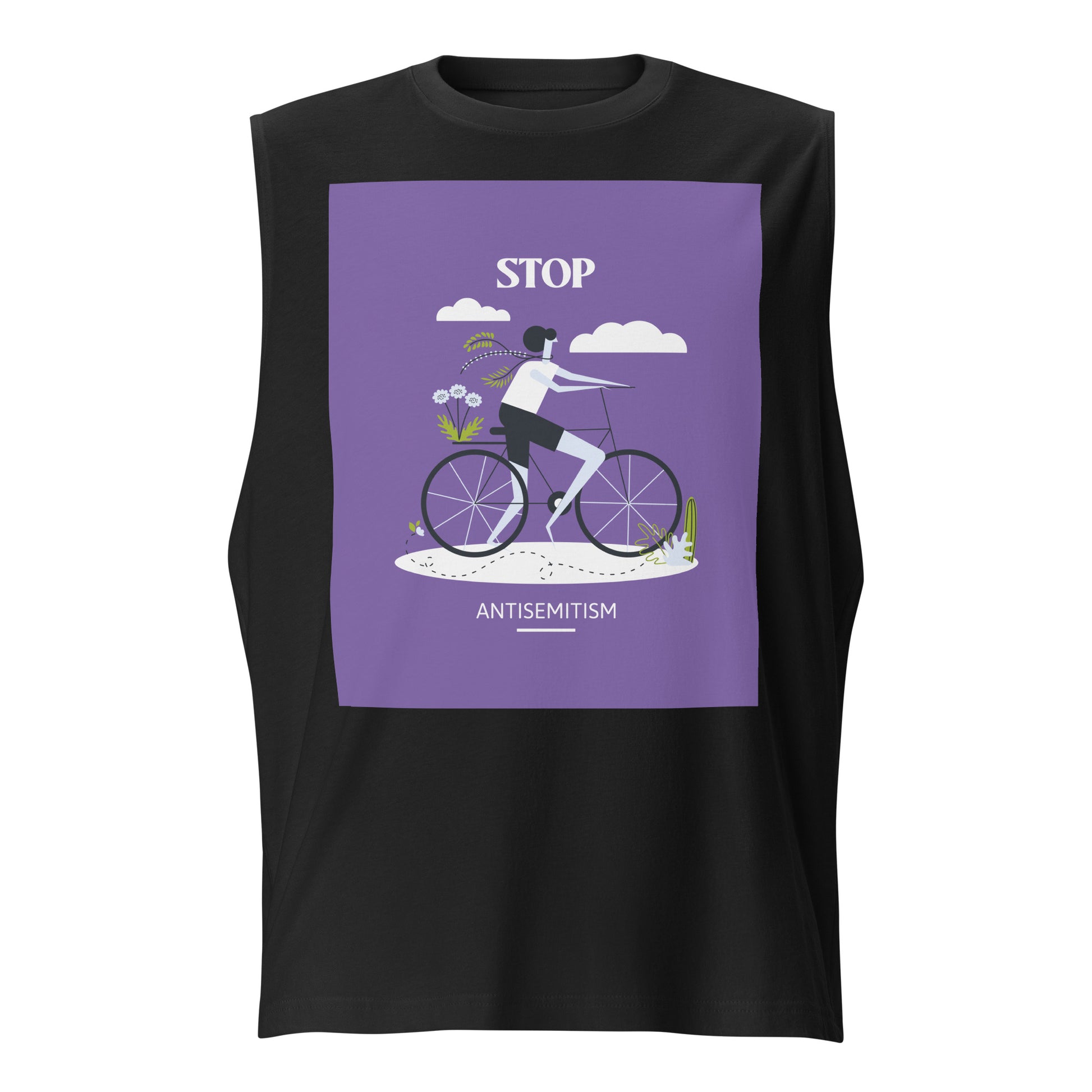 Bike Journey | Stop Antisemitism | Unisex Muscle Tank Top Jouparty