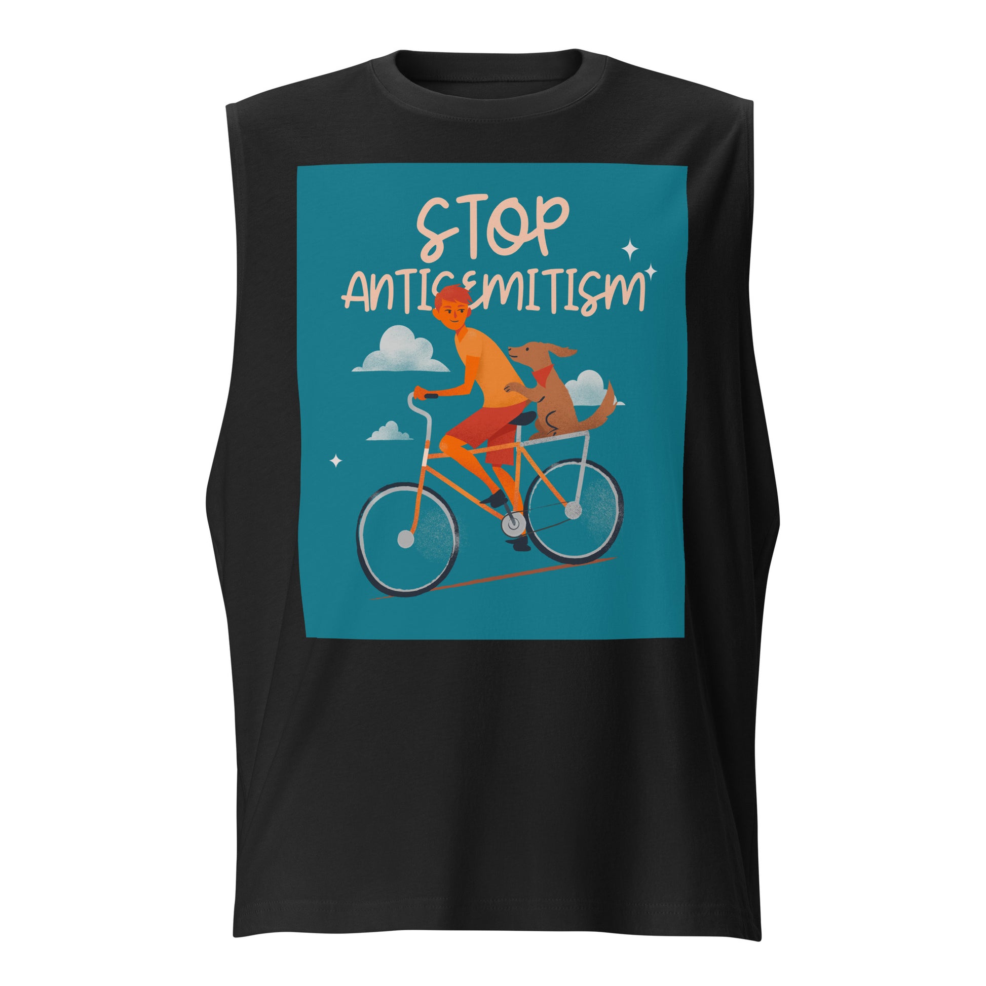 Bike Journey | Stop Antisemitism | Unisex Muscle Tank Top Jouparty