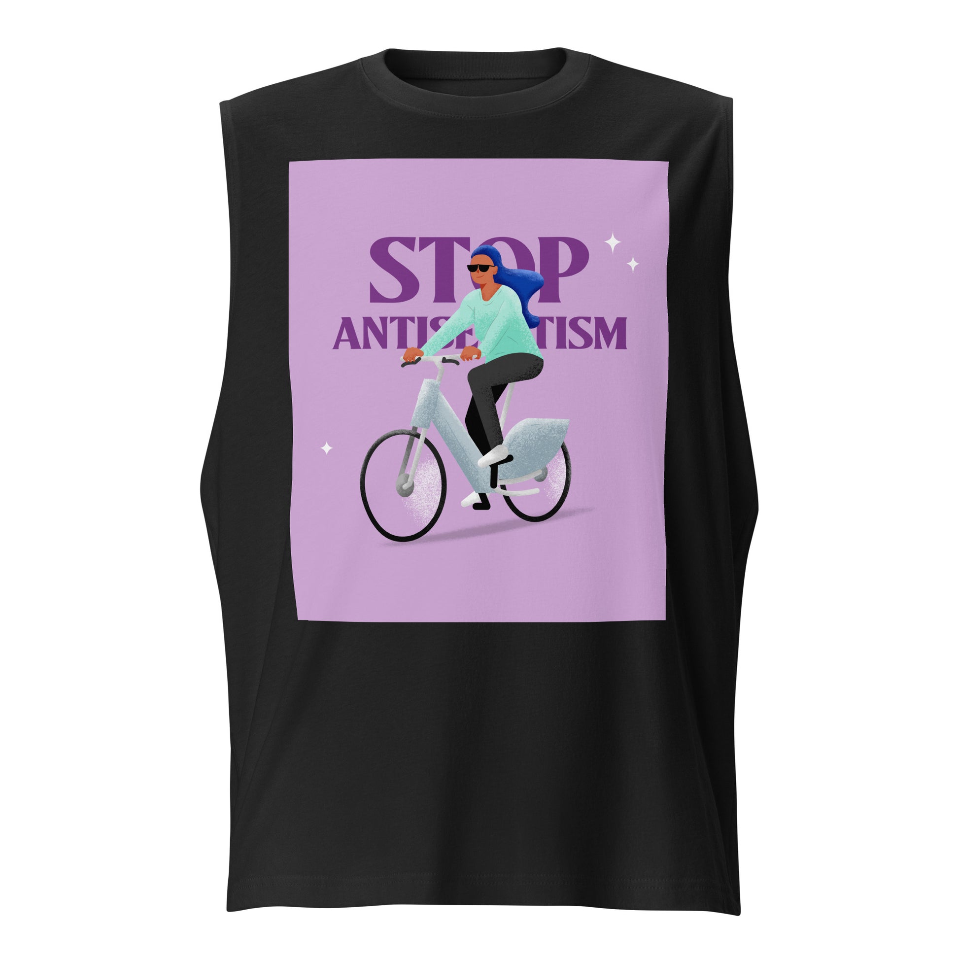 Bike Journey | Stop Antisemitism | Unisex Muscle Tank Top Jouparty