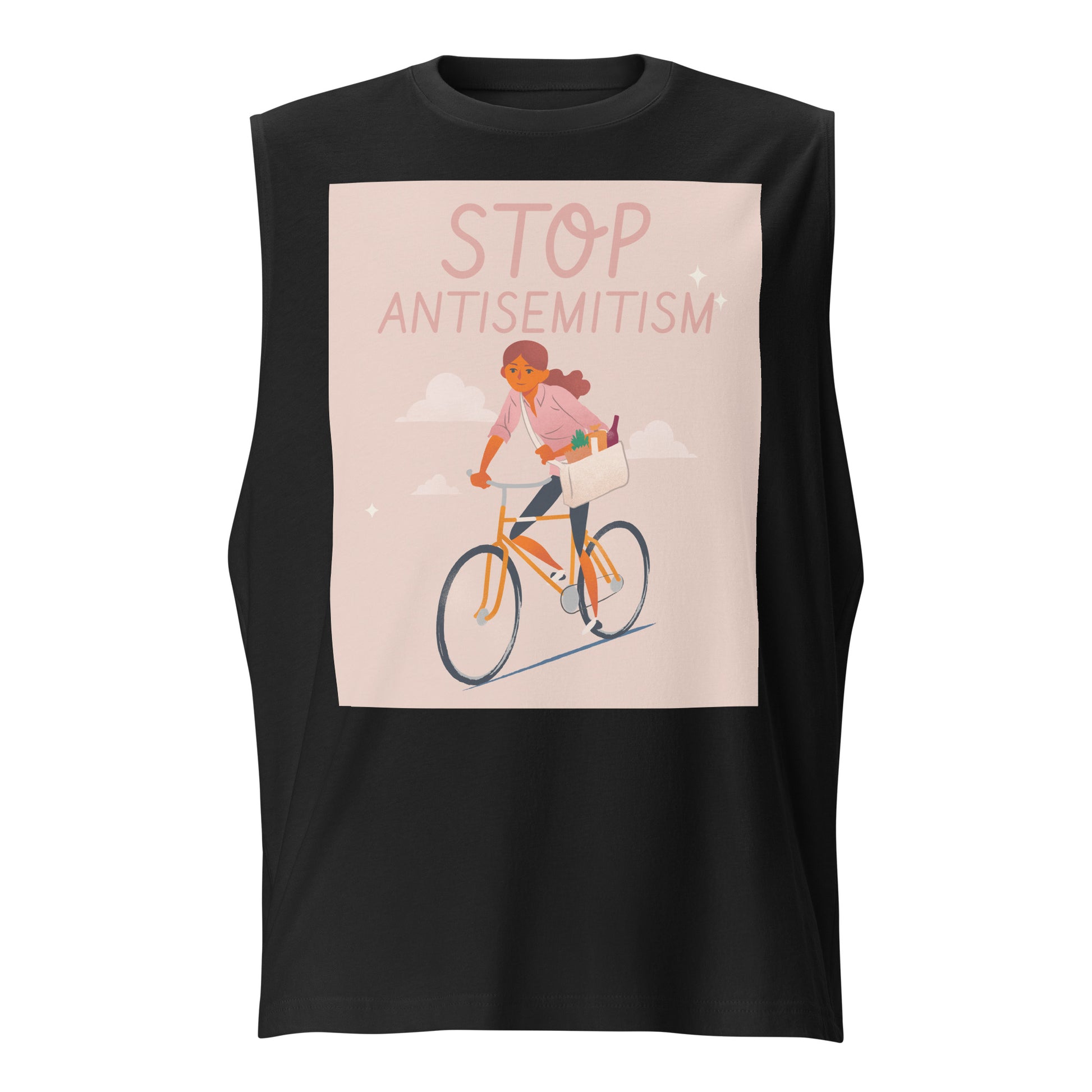 Bike Journey | Stop Antisemitism | Unisex Muscle Tank Top