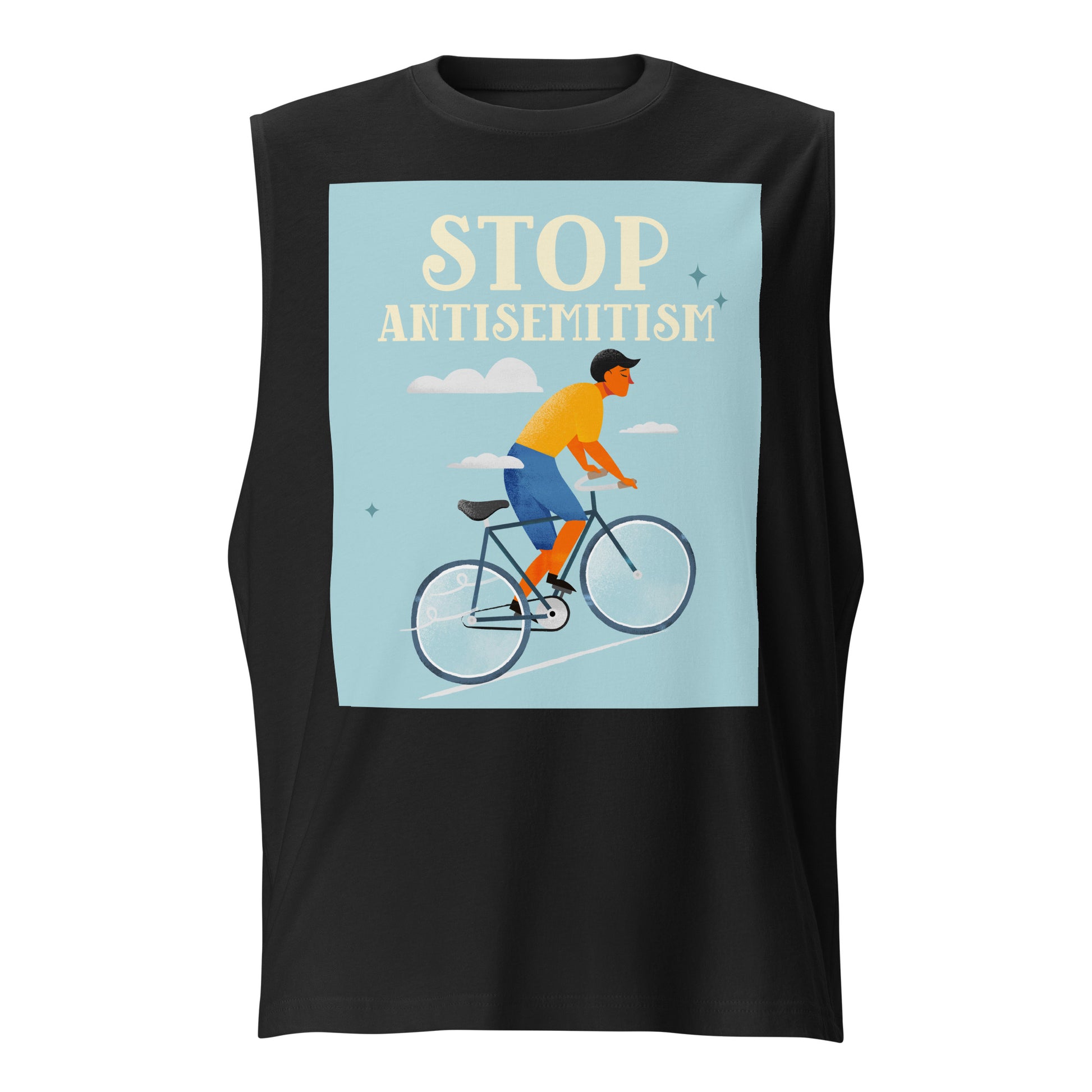 Bike Journey | Stop Antisemitism | Unisex Muscle Tank Top Jouparty