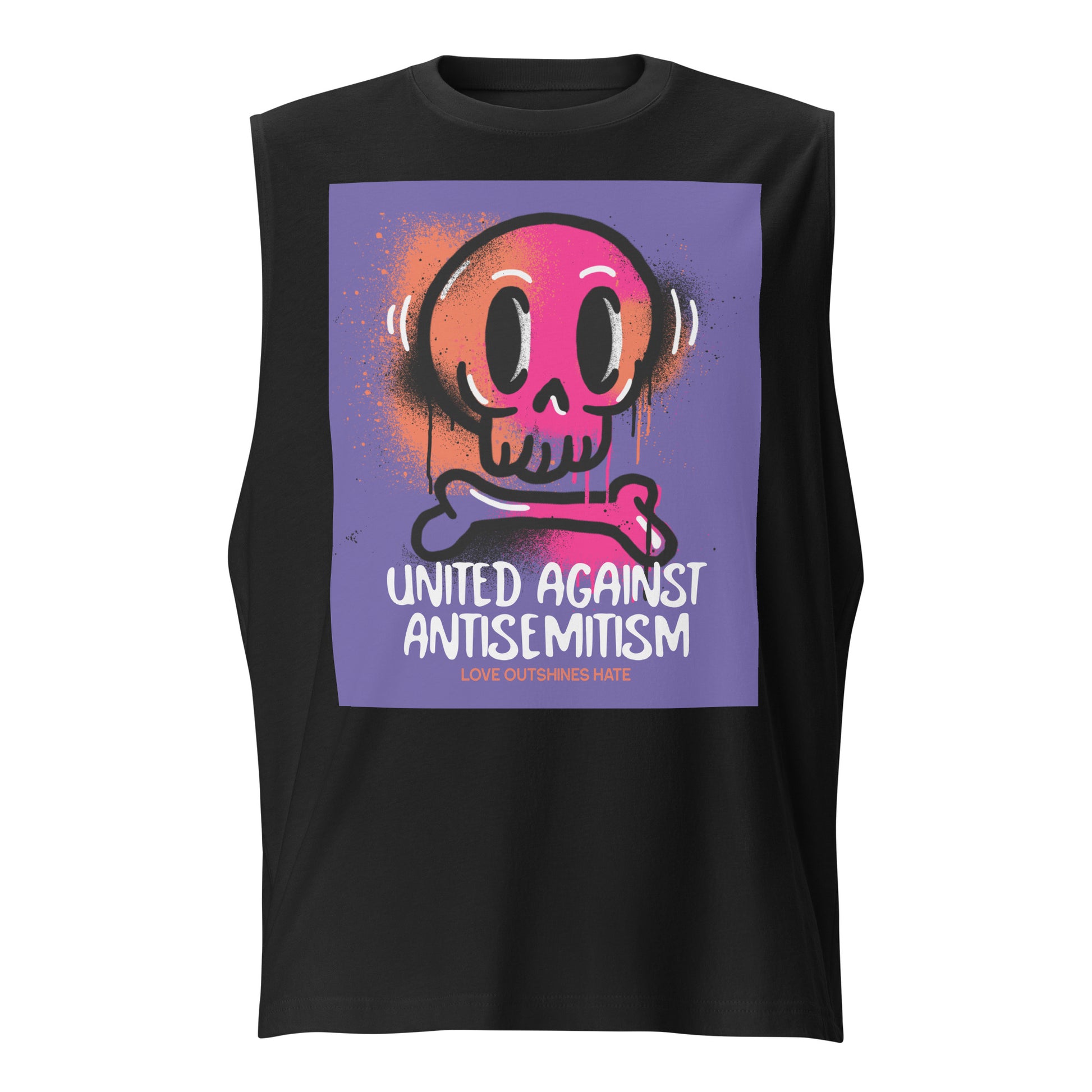 United Graffiti Doodle | Antisemitism | Unisex Muscle Tank Top