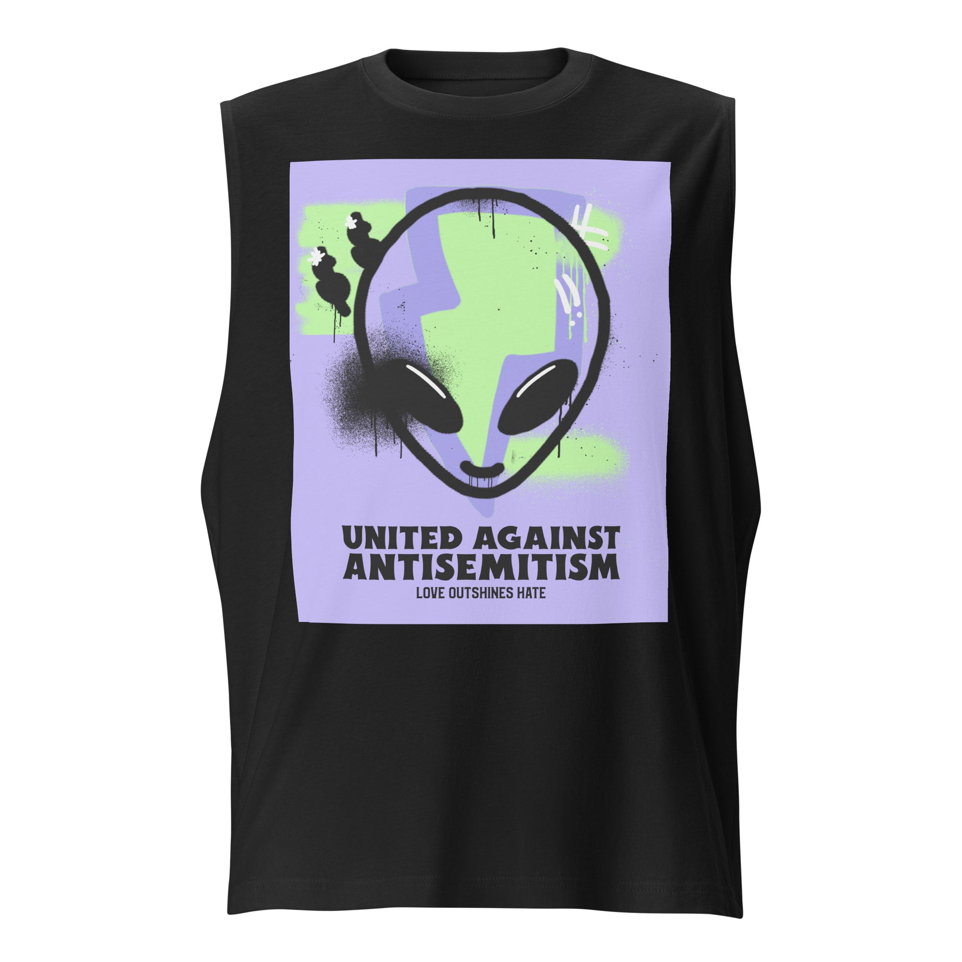 United Graffiti Doodle | Antisemitism | Unisex Muscle Tank Top Jouparty
