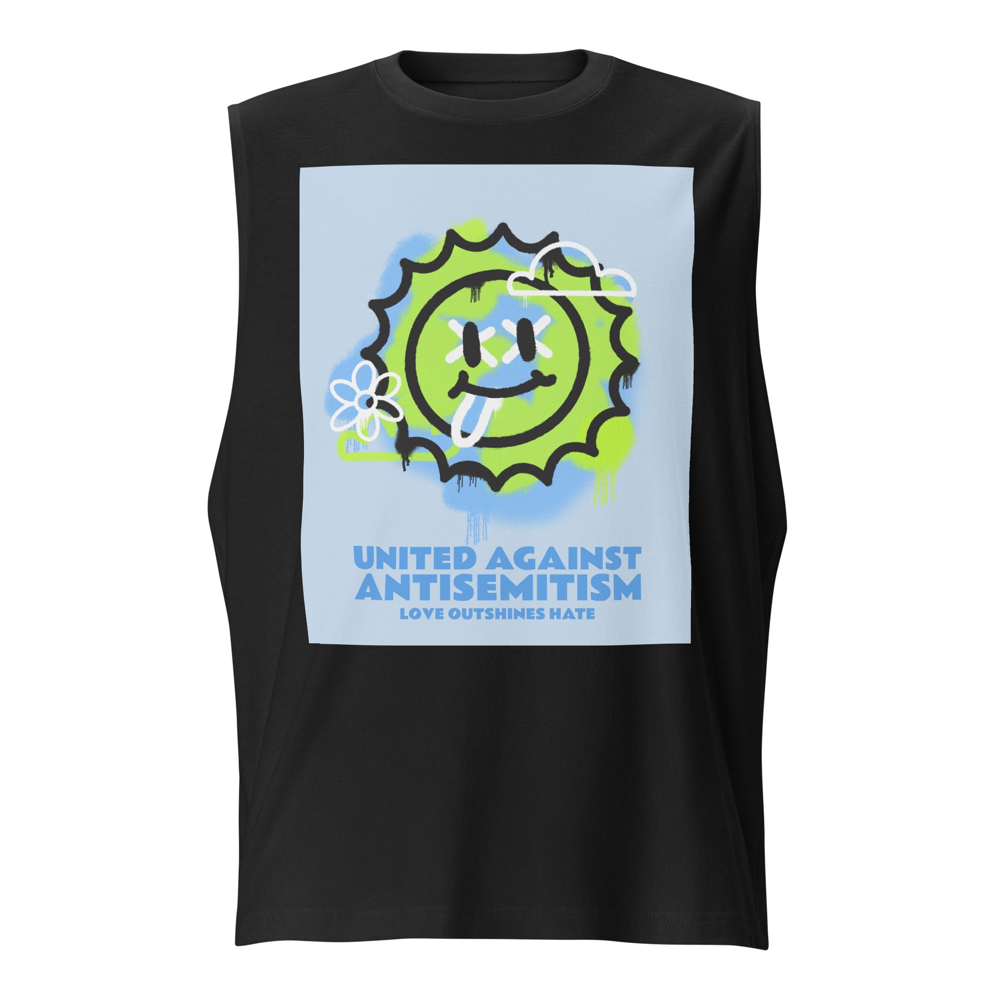 United Graffiti Doodle | Antisemitism | Unisex Muscle Tank Top