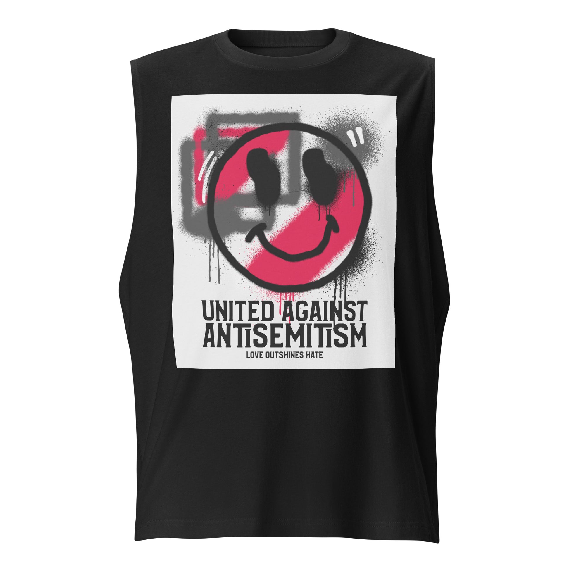 United Graffiti Doodle | Antisemitism | Unisex Muscle Tank Top Jouparty