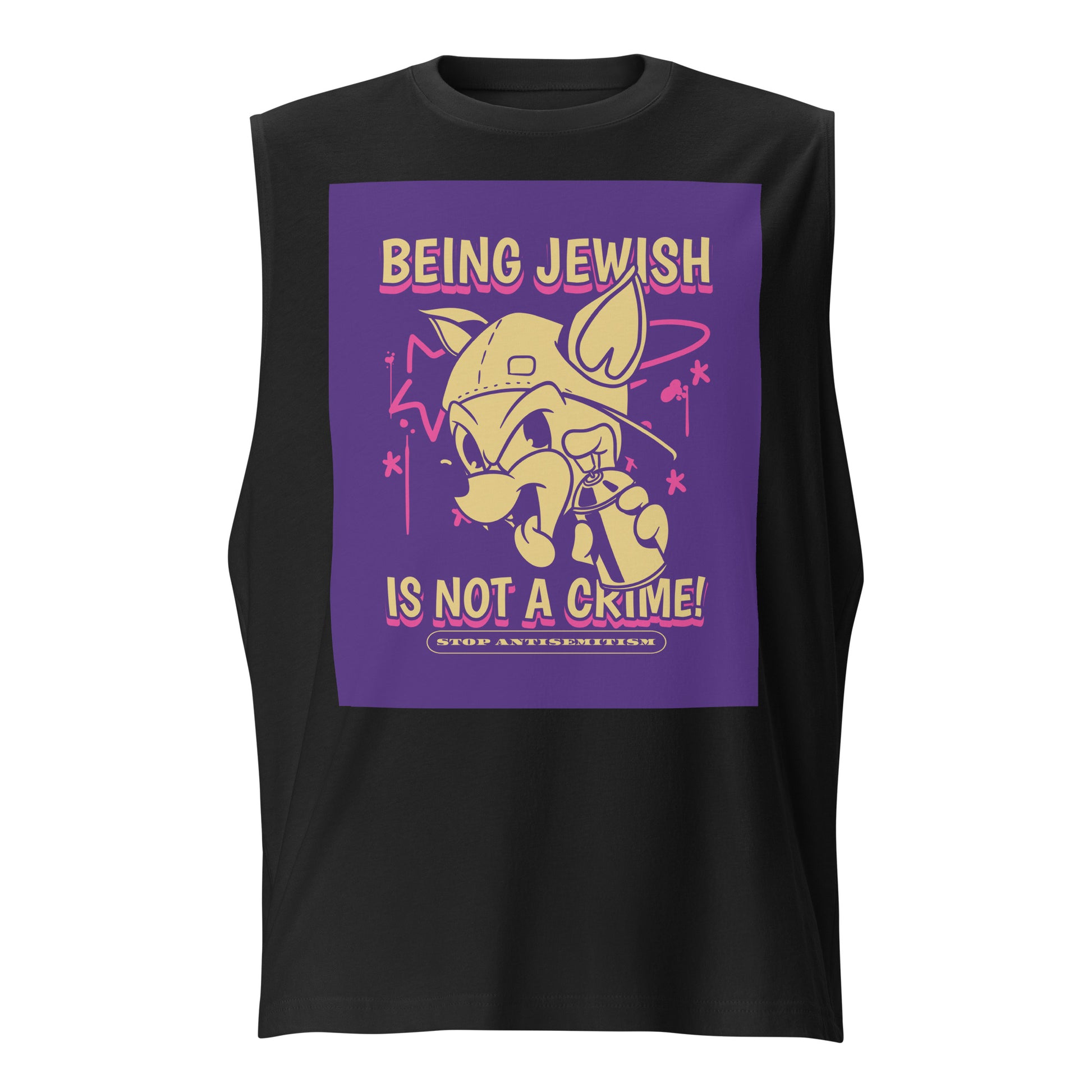 Streetart Graffiti Cartoon | Antisemitism | Unisex Muscle Tank Top