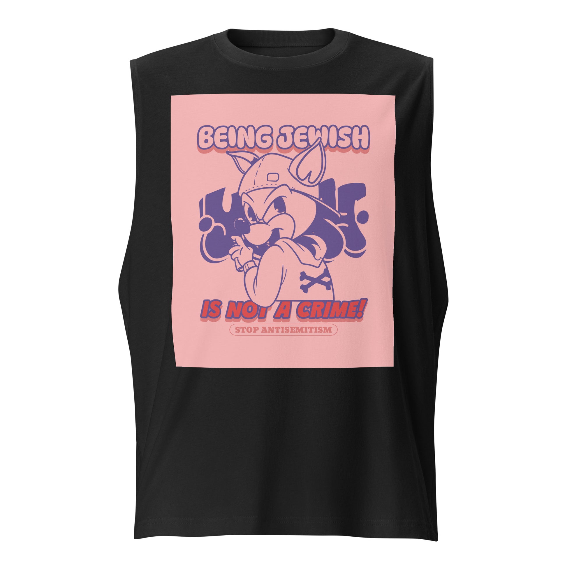 Streetart Graffiti Cartoon | Antisemitism | Unisex Muscle Tank Top Jouparty