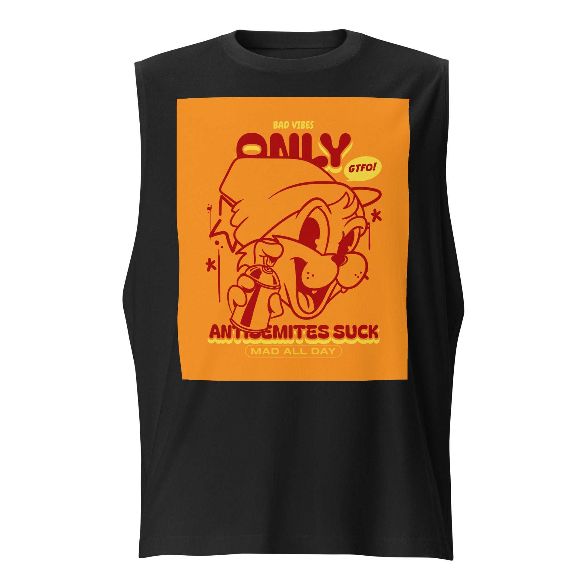 Streetart Graffiti Cartoon | Antisemitism | Unisex Muscle Tank Top Jouparty