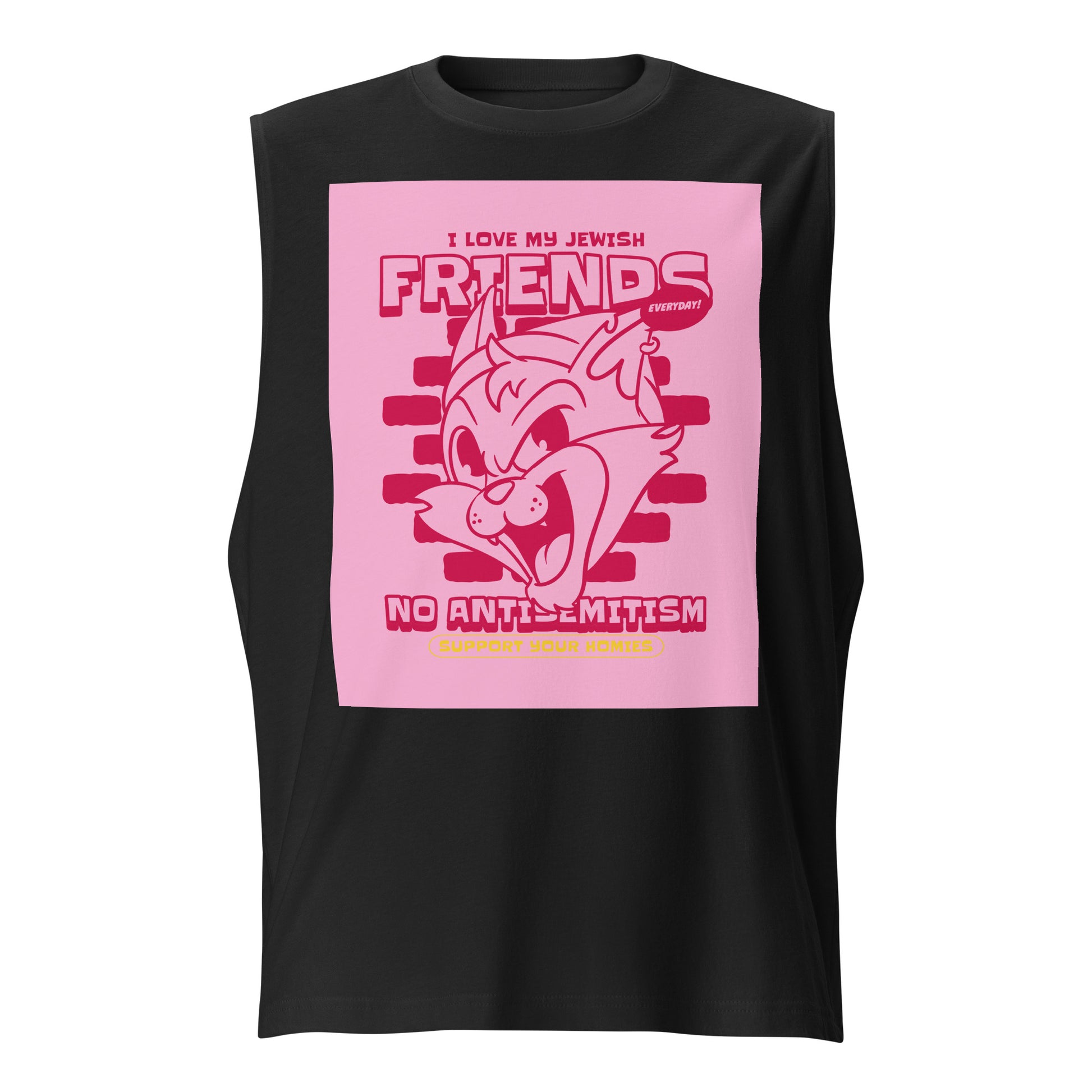 Streetart Graffiti Cartoon | Antisemitism | Unisex Muscle Tank Top