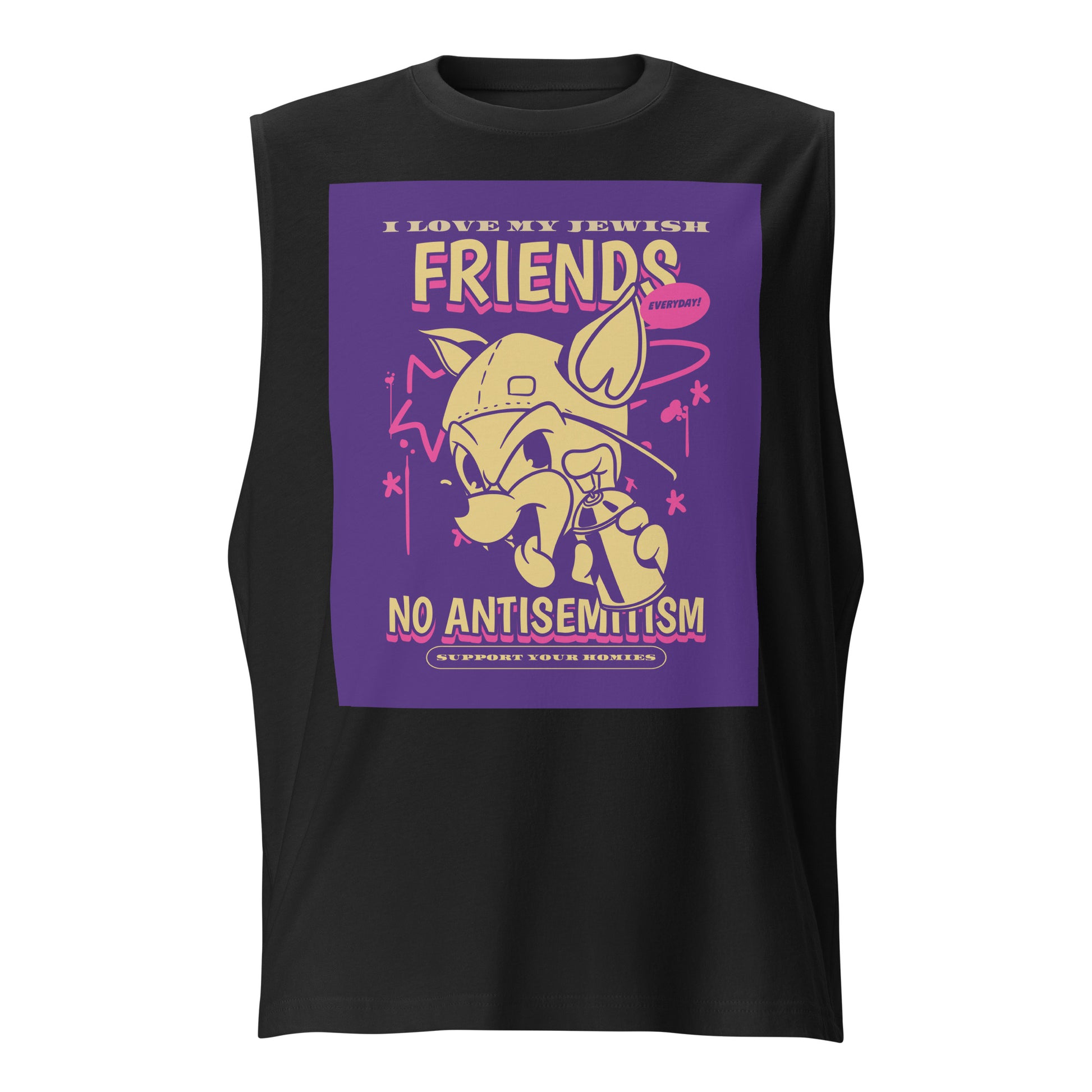 Streetart Graffiti Cartoon | Antisemitism | Unisex Muscle Tank Top Jouparty