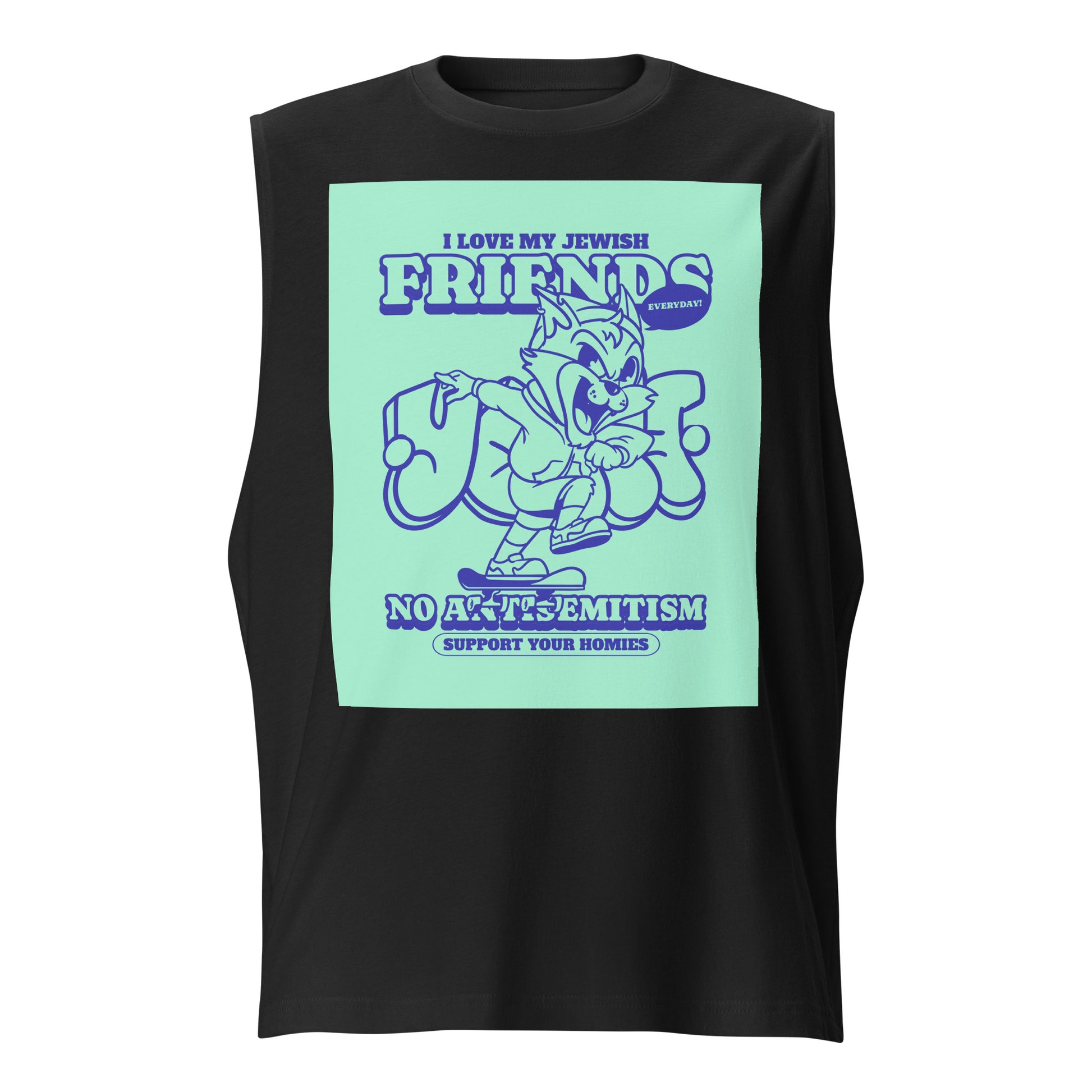 Streetart Graffiti Cartoon | Antisemitism | Unisex Muscle Tank Top Jouparty