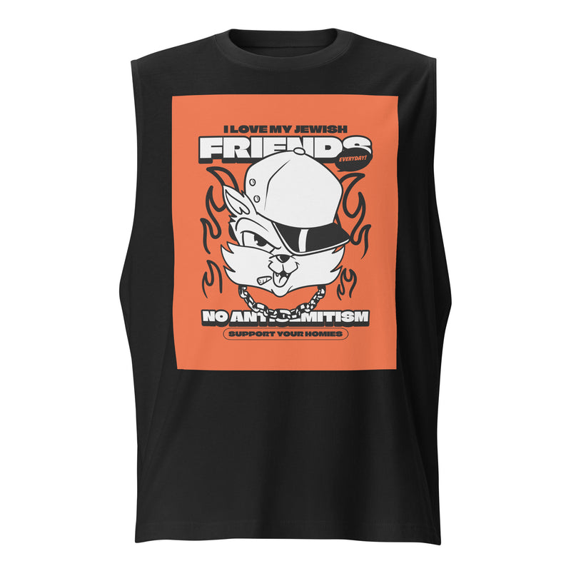 Streetart Graffiti Cartoon | Antisemitism | Unisex Muscle Tank Top