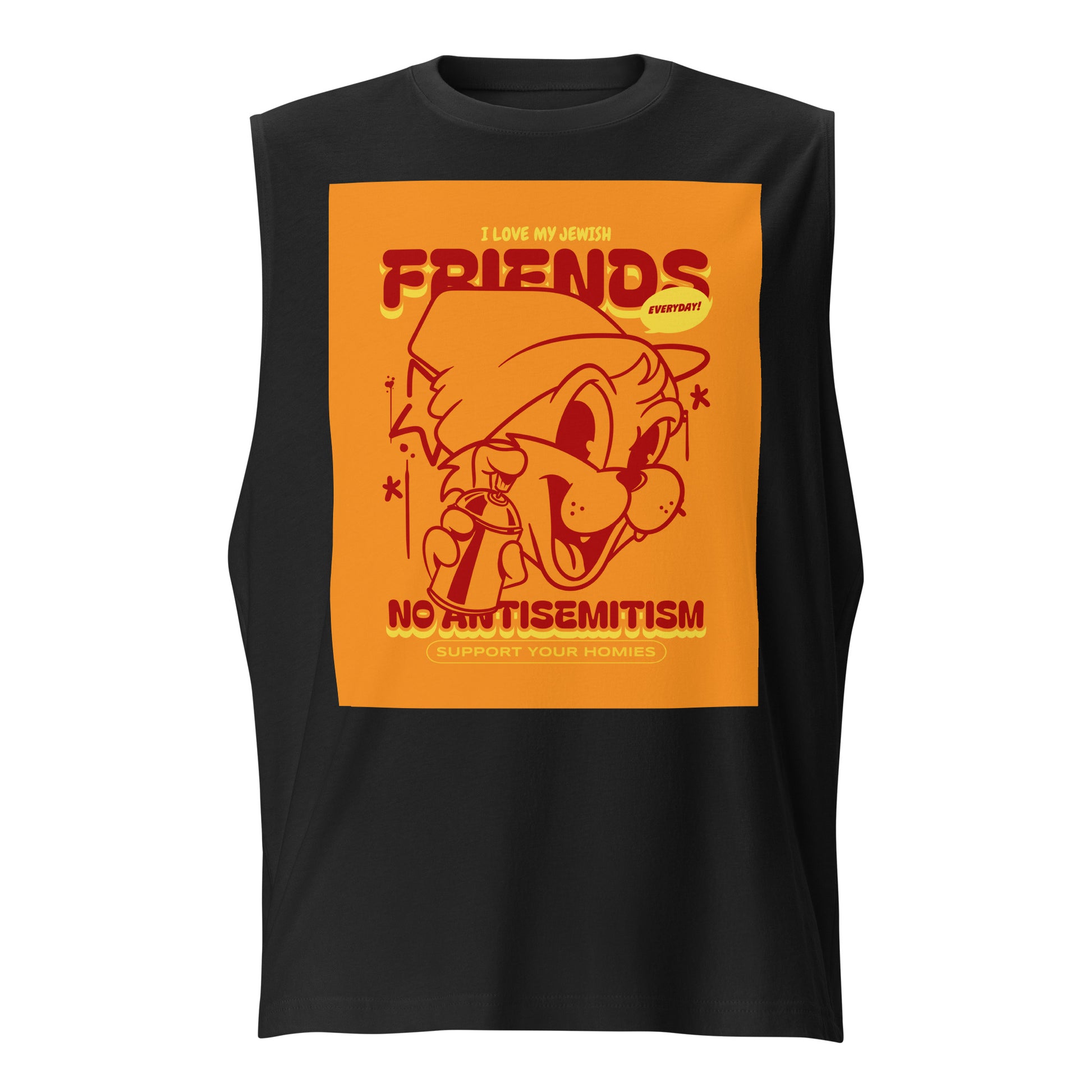 Streetart Graffiti Cartoon | Antisemitism | Unisex Muscle Tank Top Jouparty
