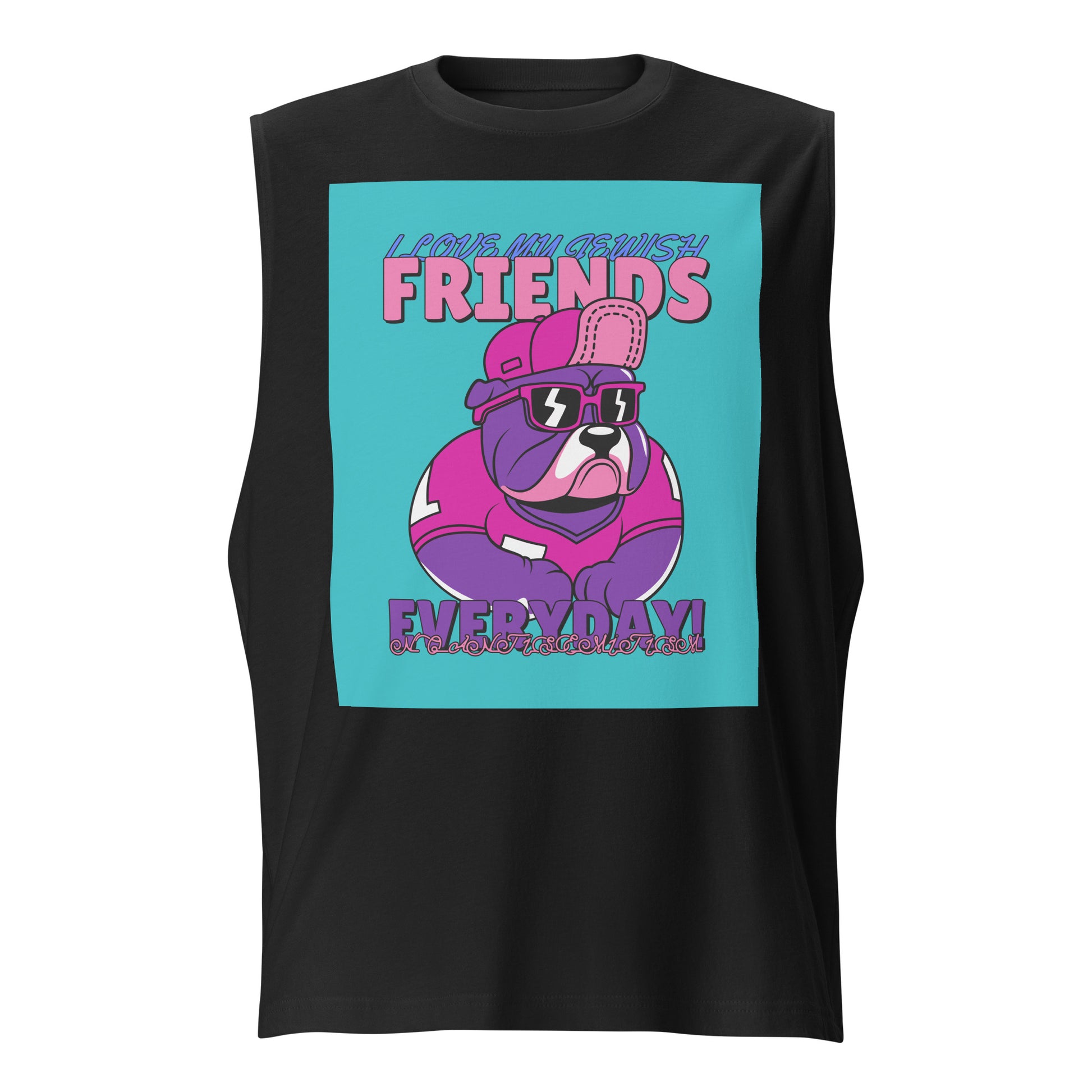 Streetart Graffiti Cartoon | Antisemitism | Unisex Muscle Tank Top Jouparty