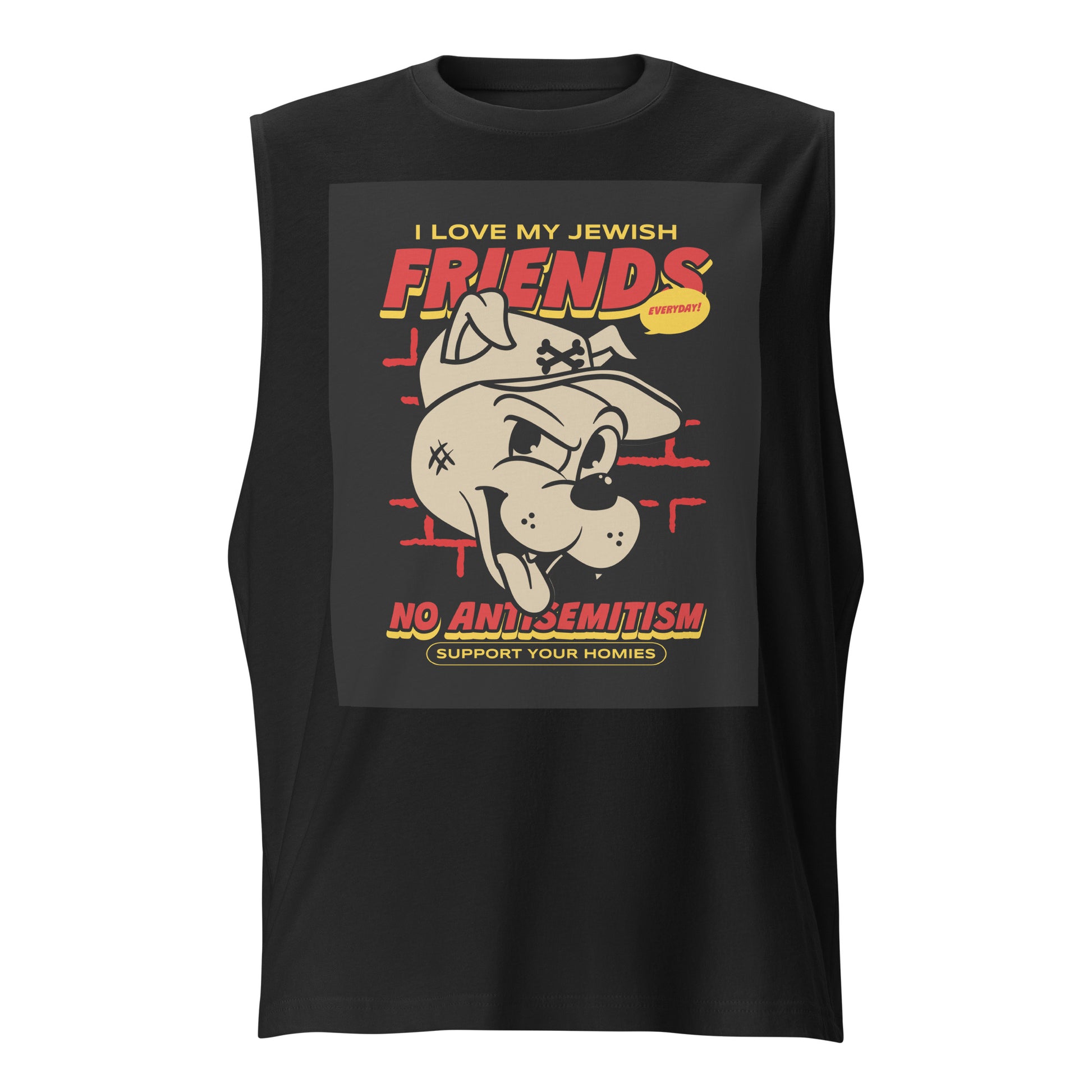 Streetart Graffiti Cartoon | Antisemitism | Unisex Muscle Tank Top Jouparty