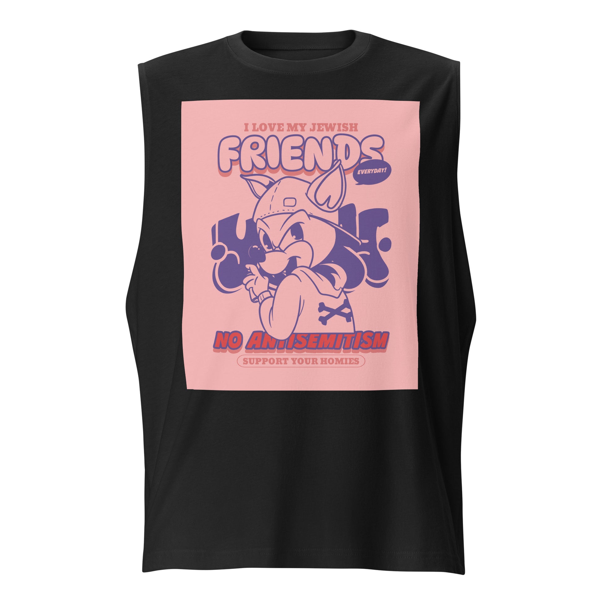 Streetart Graffiti Cartoon | Antisemitism | Unisex Muscle Tank Top