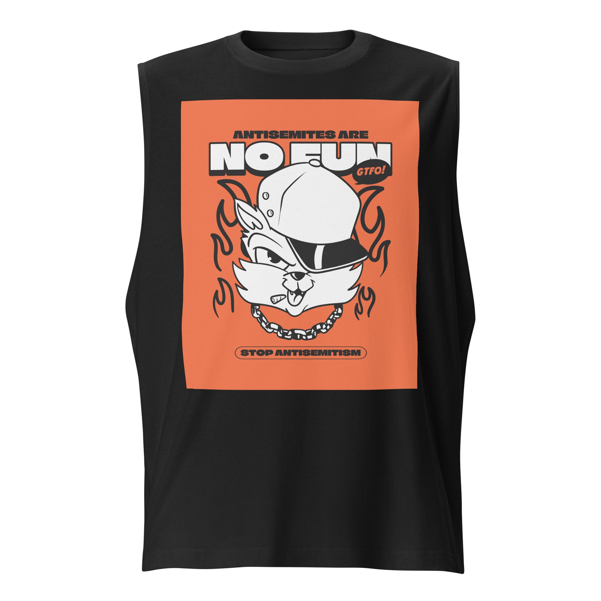 Streetart Graffiti Cartoon | Antisemitism | Unisex Muscle Tank Top Jouparty