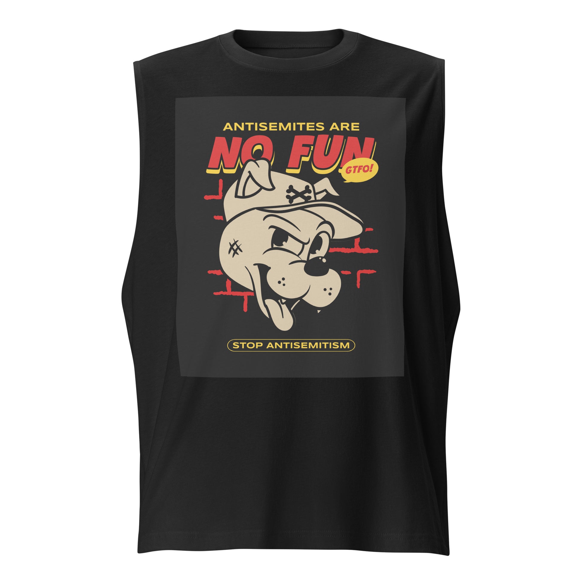 Streetart Graffiti Cartoon | Antisemitism | Unisex Muscle Tank Top Jouparty