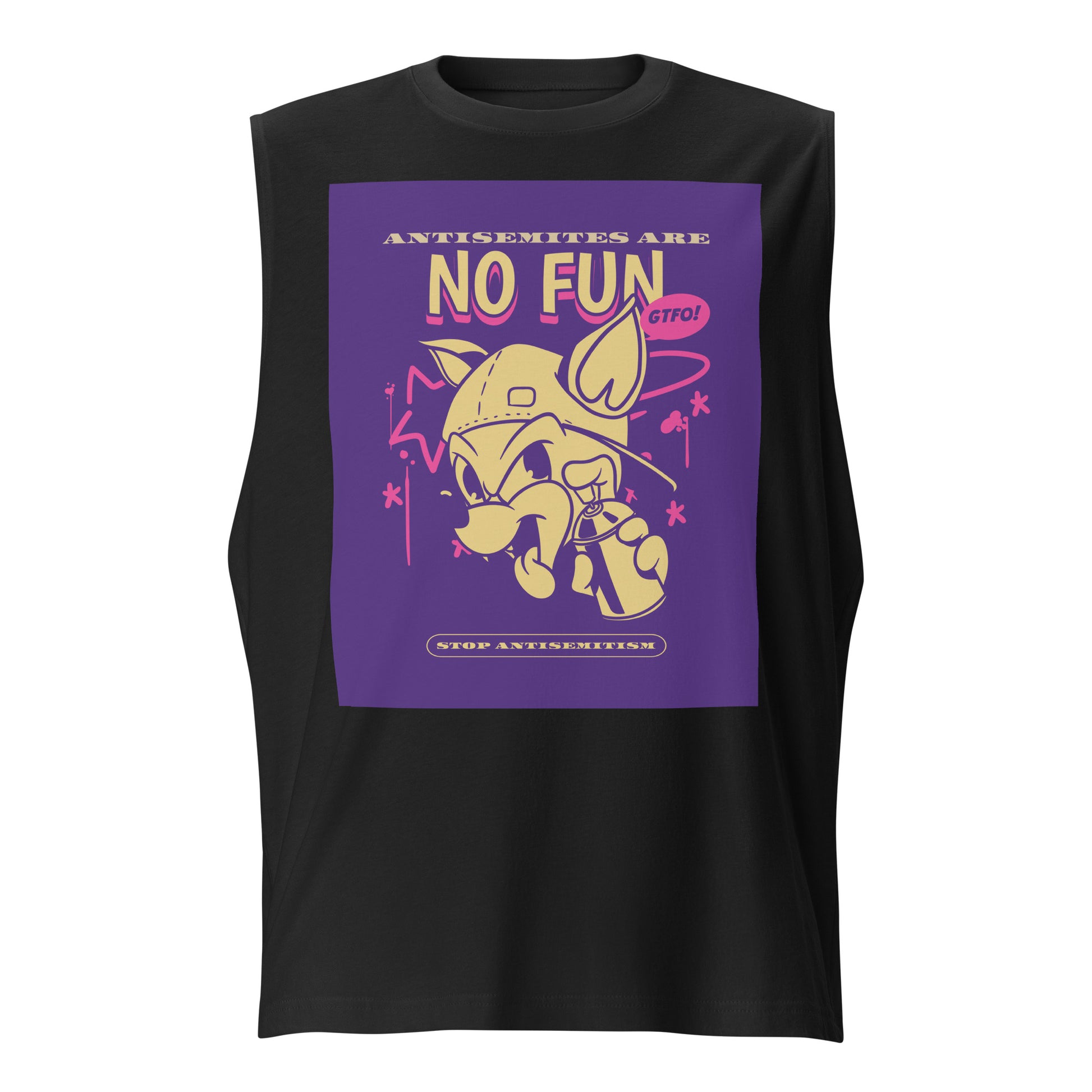 Streetart Graffiti Cartoon | Antisemitism | Unisex Muscle Tank Top Jouparty